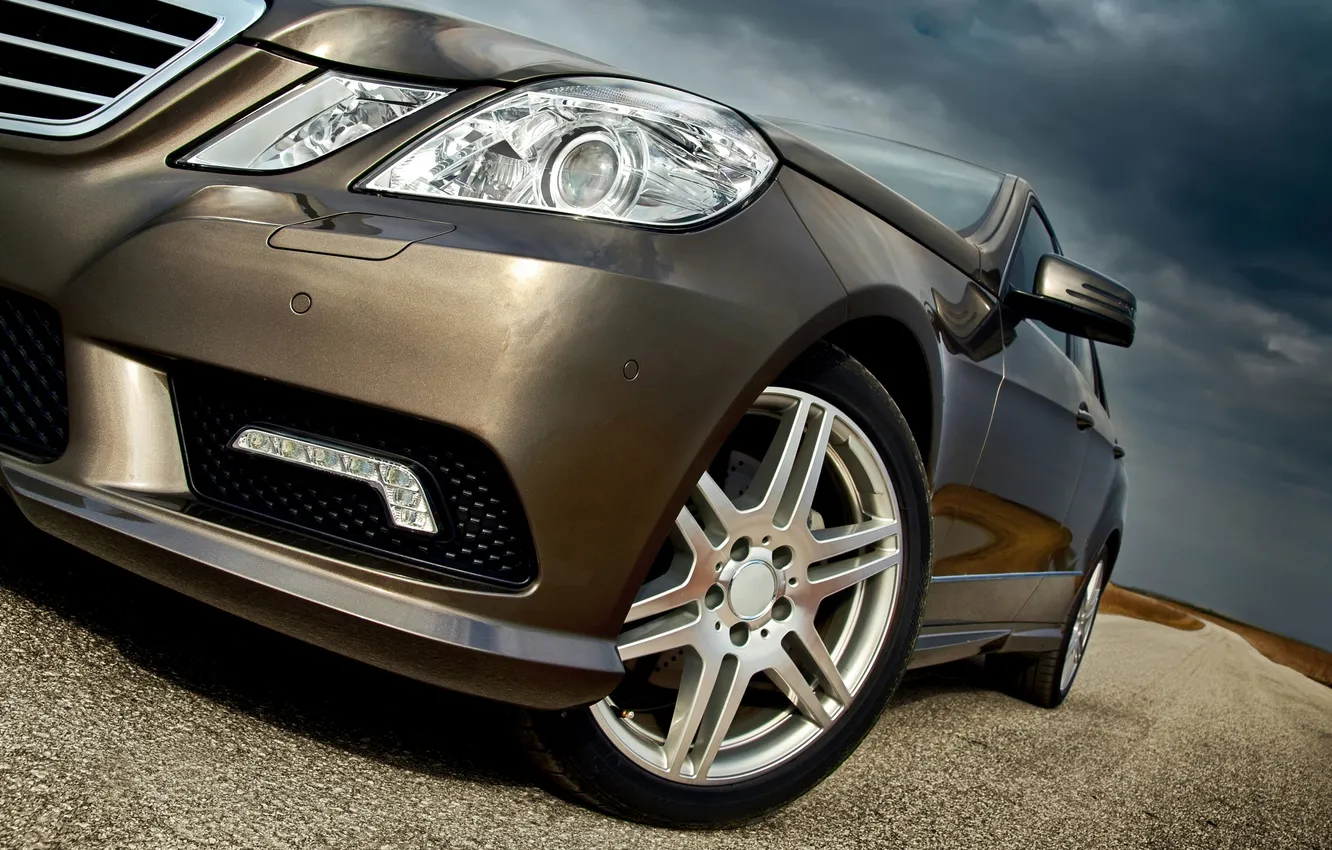 Photo wallpaper road, machine, stones, photo, wheel, cars, Mercedes, Mercedes