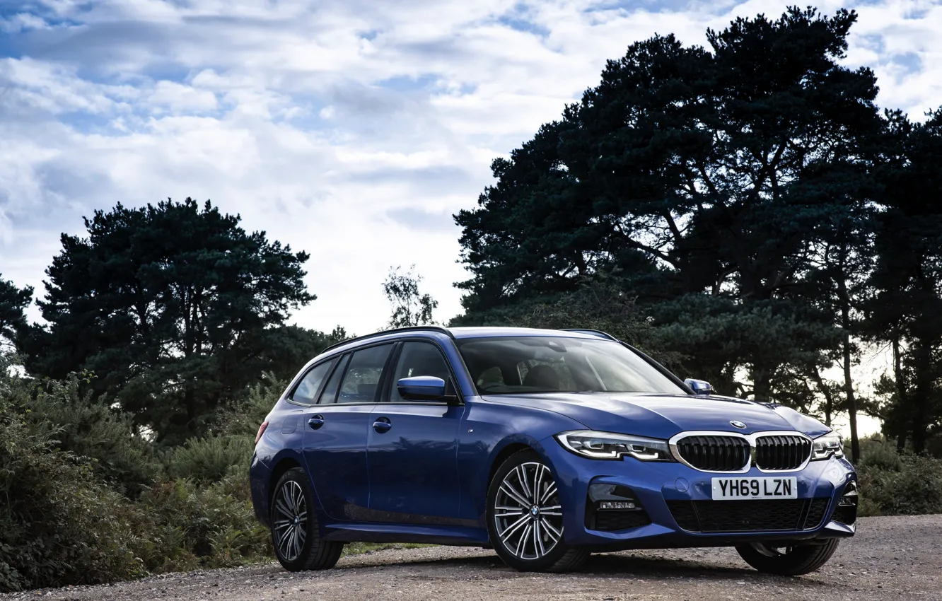 Photo wallpaper blue, BMW, 3-series, universal, 320d, 3P, 2020, UK version