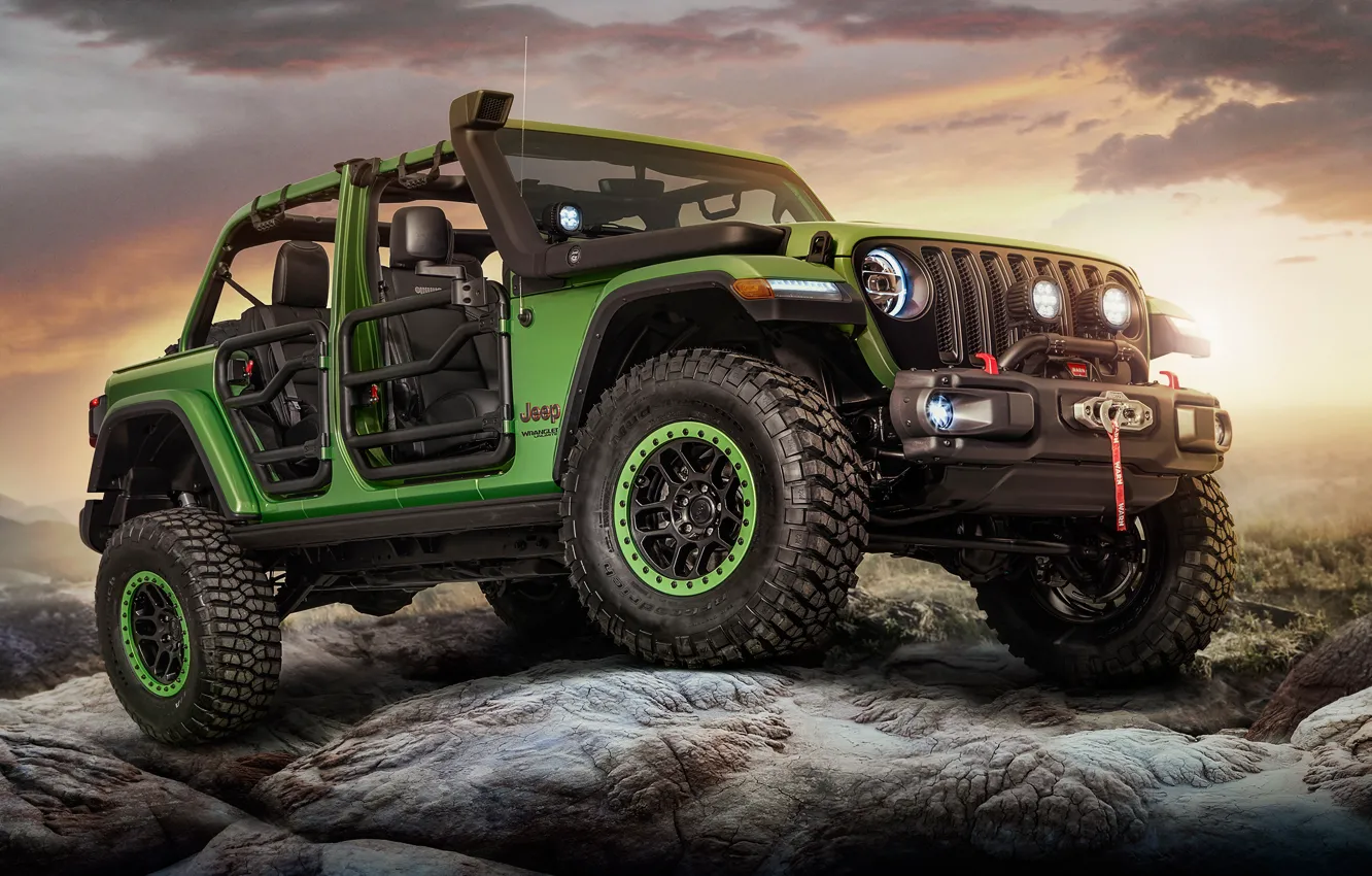 Photo wallpaper 2018, Wrangler, Jeep, Unlimited Rubicon Moparized