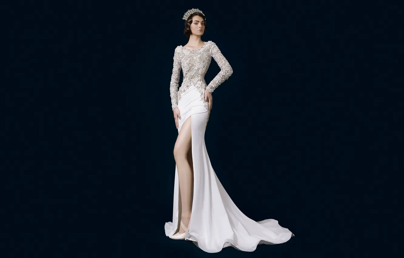 Photo wallpaper style, model, crown, the bride