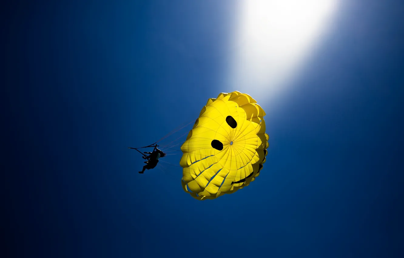 Photo wallpaper sport, the sky, PARACHUTIST