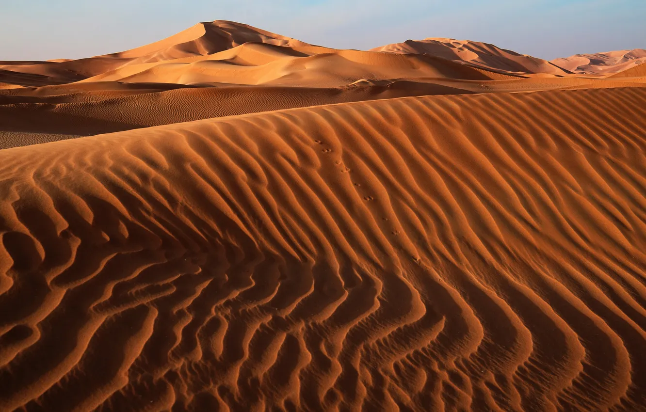 Photo wallpaper sand, the sky, landscape, nature, the dunes, desert, horizon, dunes