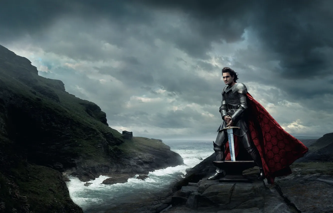 Photo wallpaper tennis player, Roger Federer, King Arthur