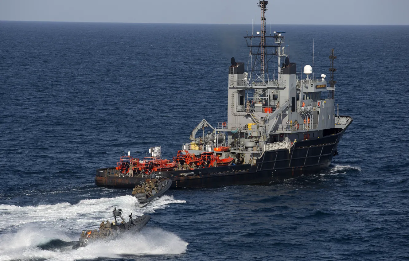 Photo wallpaper special forces, ship, sea, work, exercises, men's, service