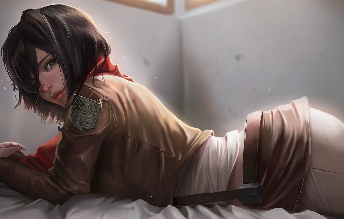 Photo wallpaper anime, Sasha, Sasha, Clash Of The Titans, anime, Attack on Titan, Mikasa, Mikasa