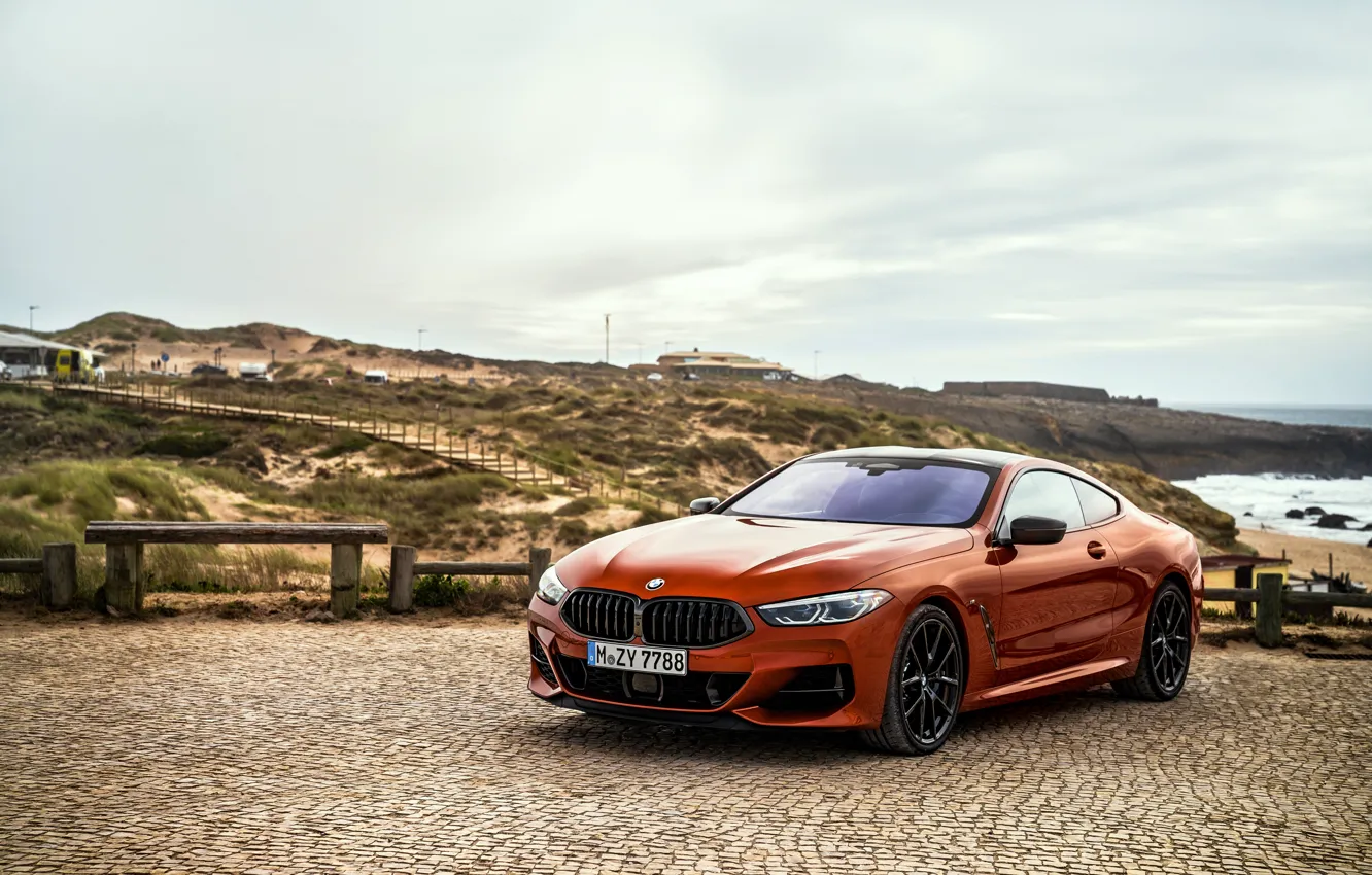 Photo wallpaper coupe, BMW, Coupe, Playground, 2018, 8-Series, dark orange, M850i xDrive