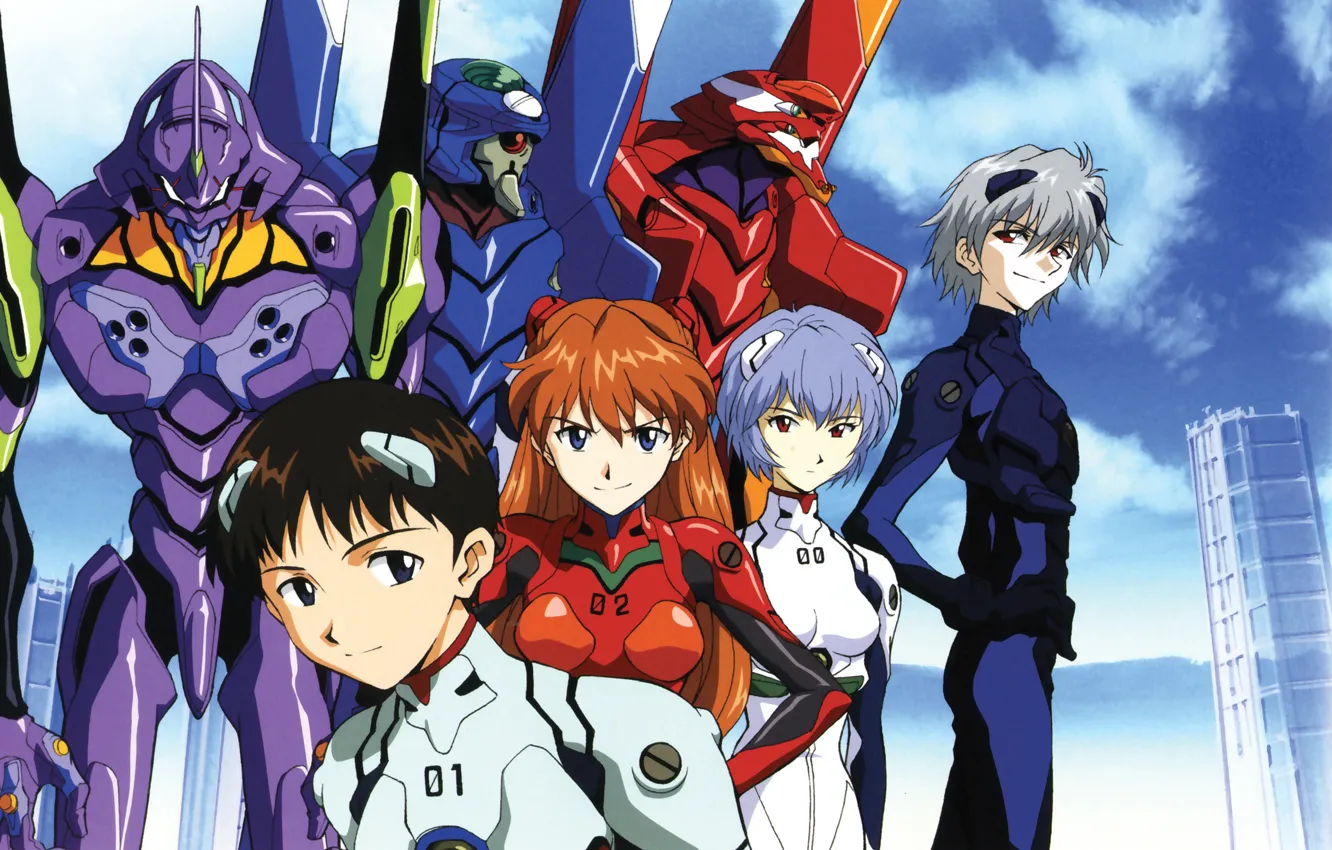 Photo wallpaper it became shinji, Ayanami Rei, Evangelion, Sōryū Asuka Rangurē, Nagisa Kaoru