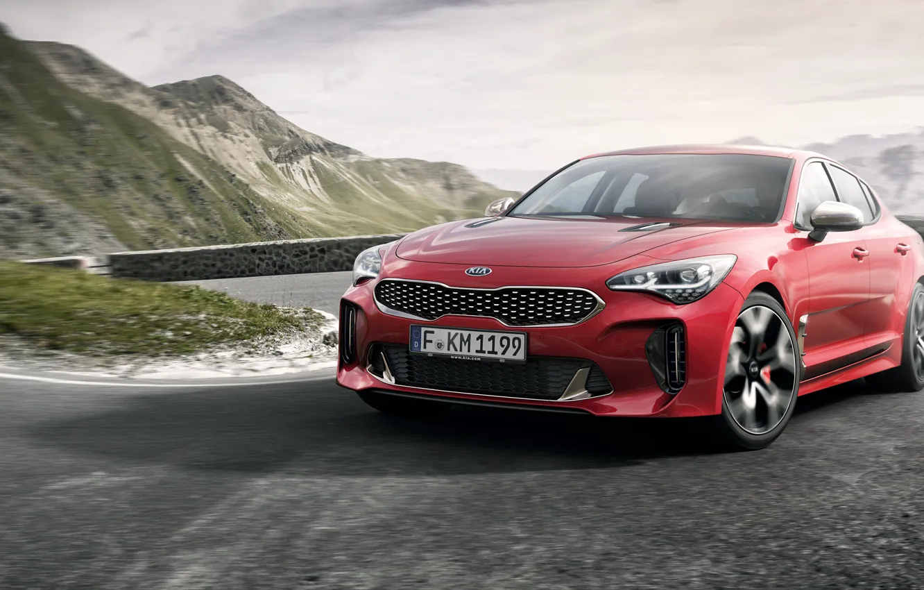 Photo wallpaper sedan, Kia, 2018, Stinger GT