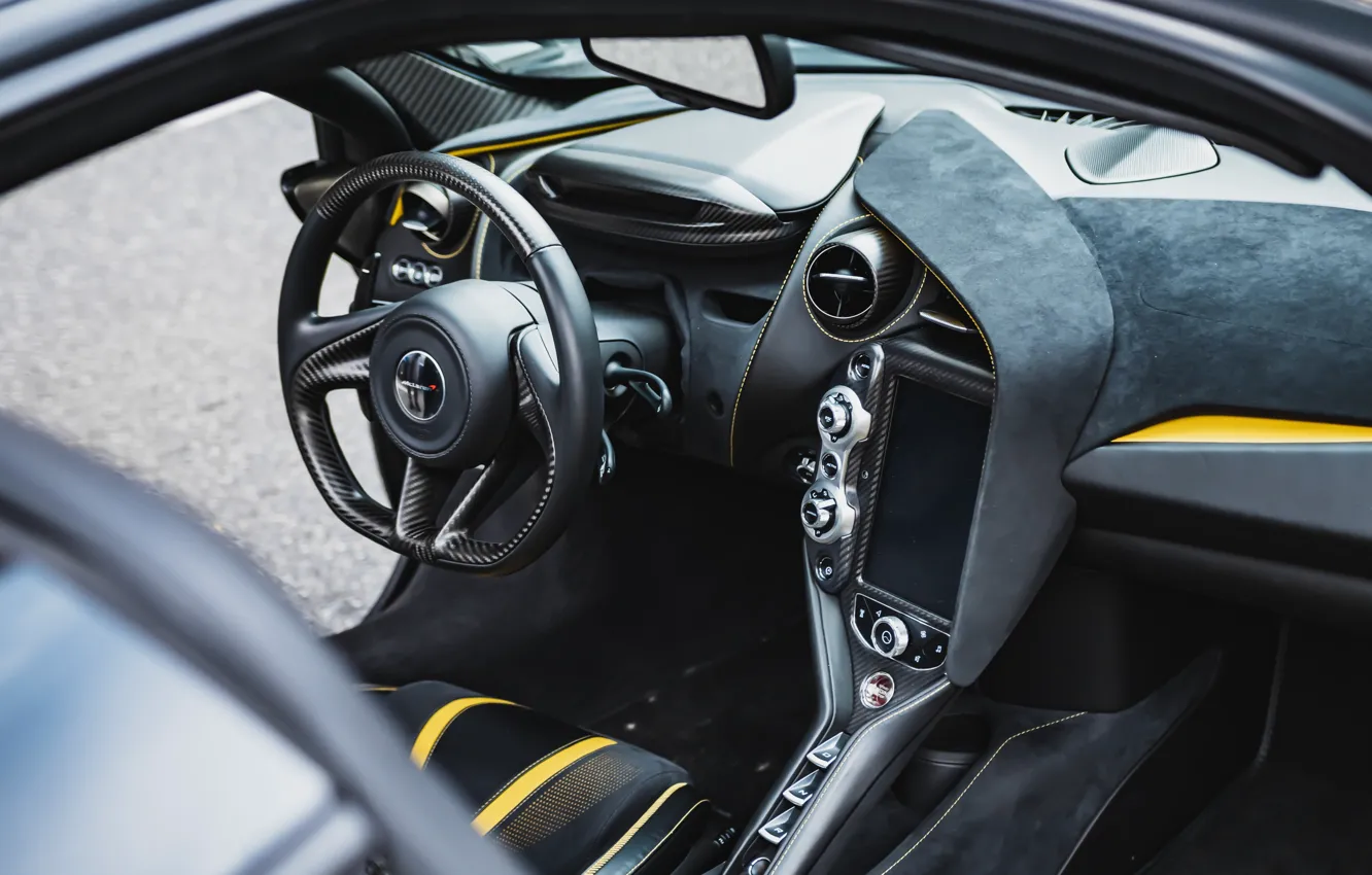 Photo wallpaper sportscar, car, McLaren, Hypercar, interieur, interior