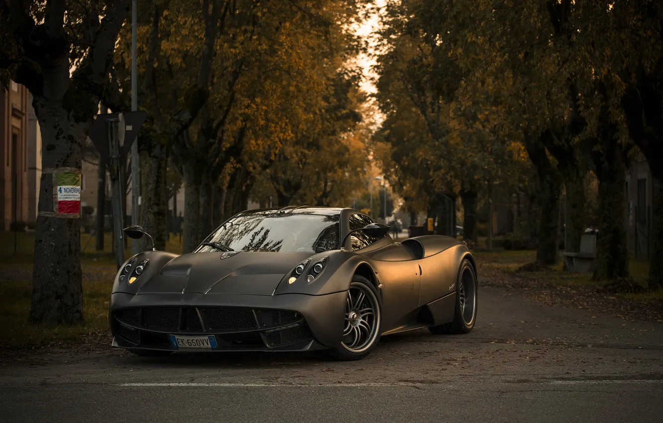 Photo wallpaper beauty, alley, beauty, alley, sports coupe, The Pagani Wira, Pagani huayr BC, sports coupe