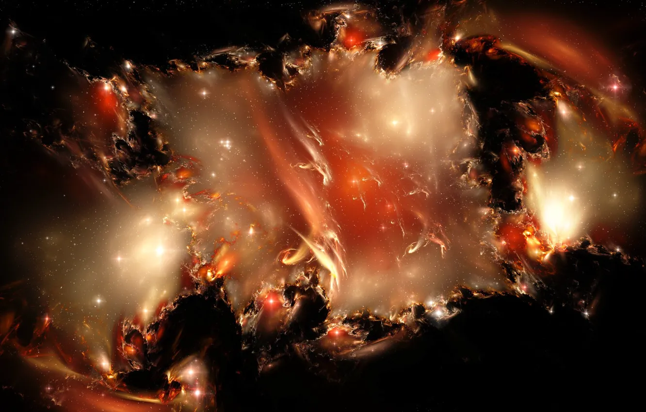 Photo wallpaper nebula, color, Stars