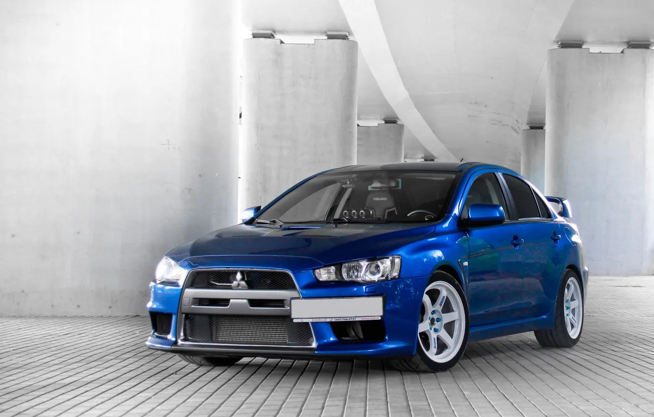 Photo wallpaper car, Mitsubishi, Lancer, Evolution, evo
