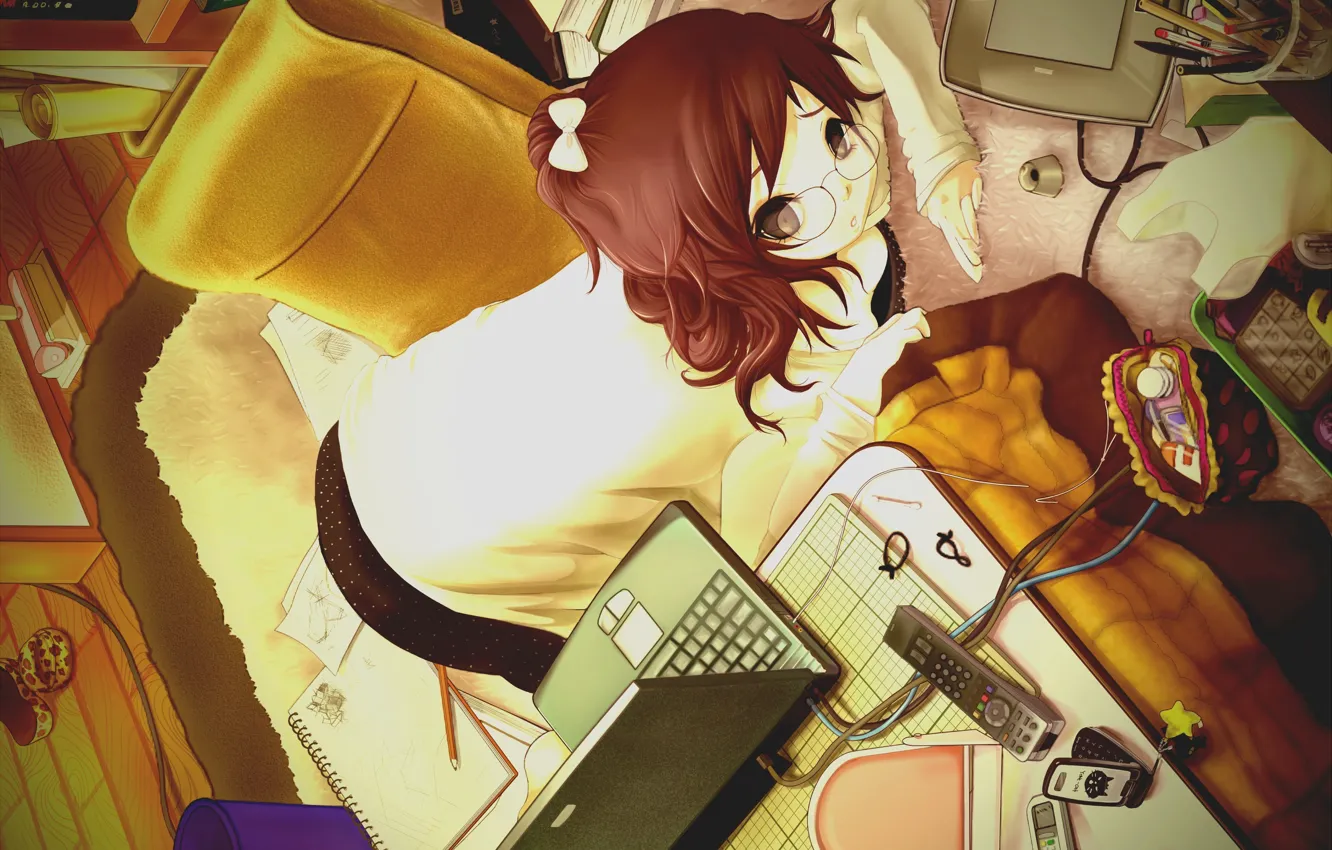 Photo wallpaper anime, art, girl