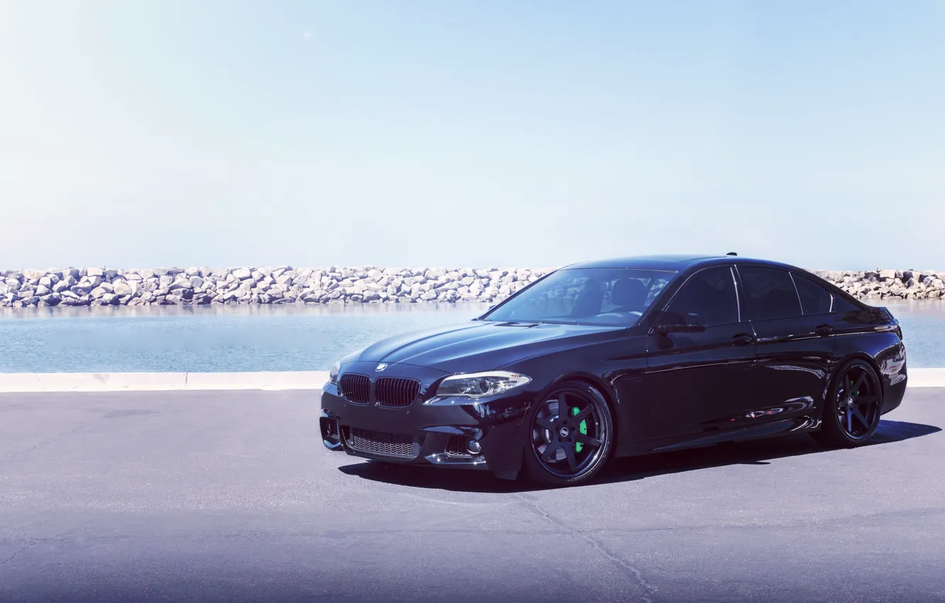 Photo wallpaper BMW, Black, Tuning, F10, 550, Concept One