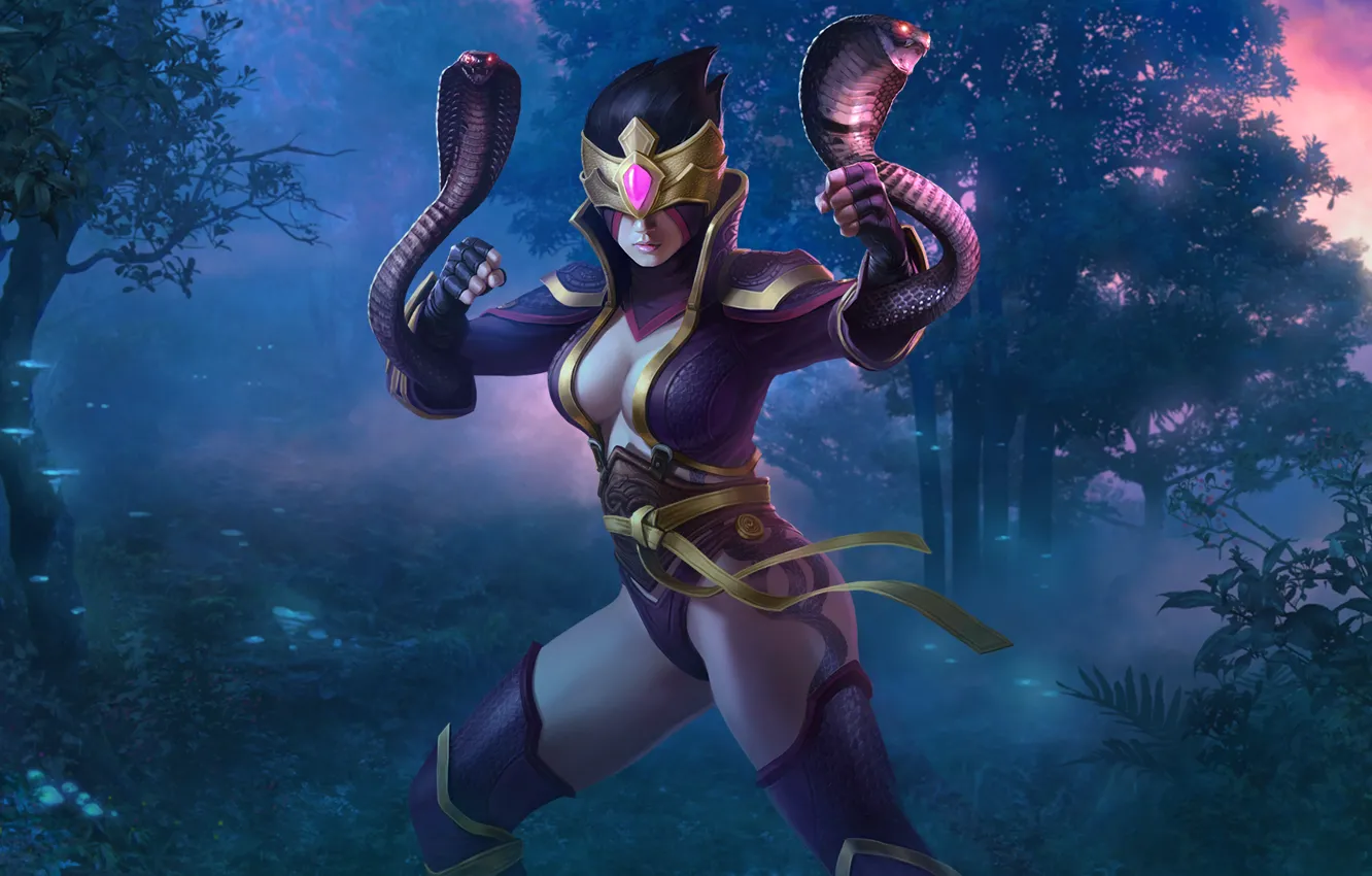 Photo wallpaper girl, the game, snake, Cobra, ninja, Juggernaut Wars, Ninja Meego