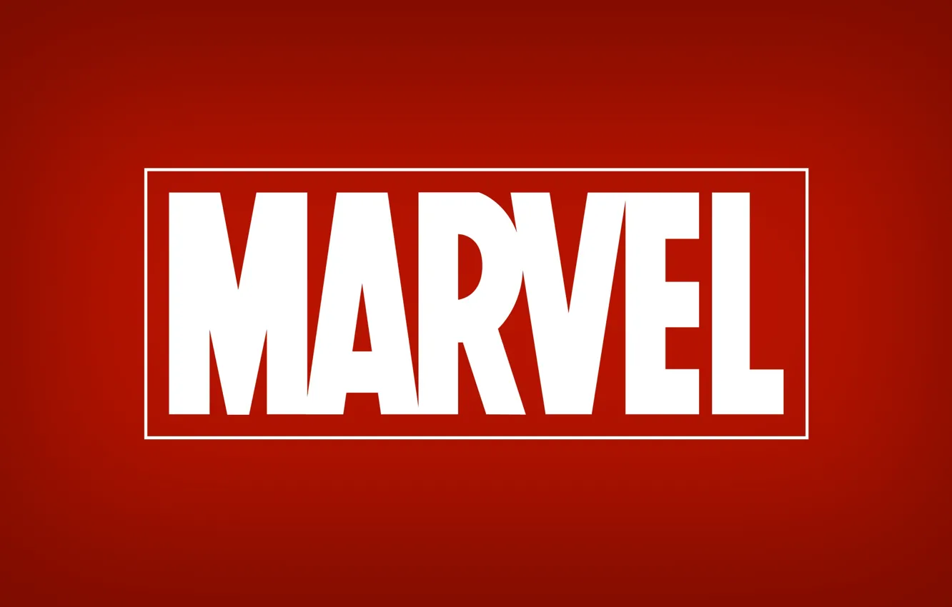 Photo wallpaper red, logo, logo, Marvel