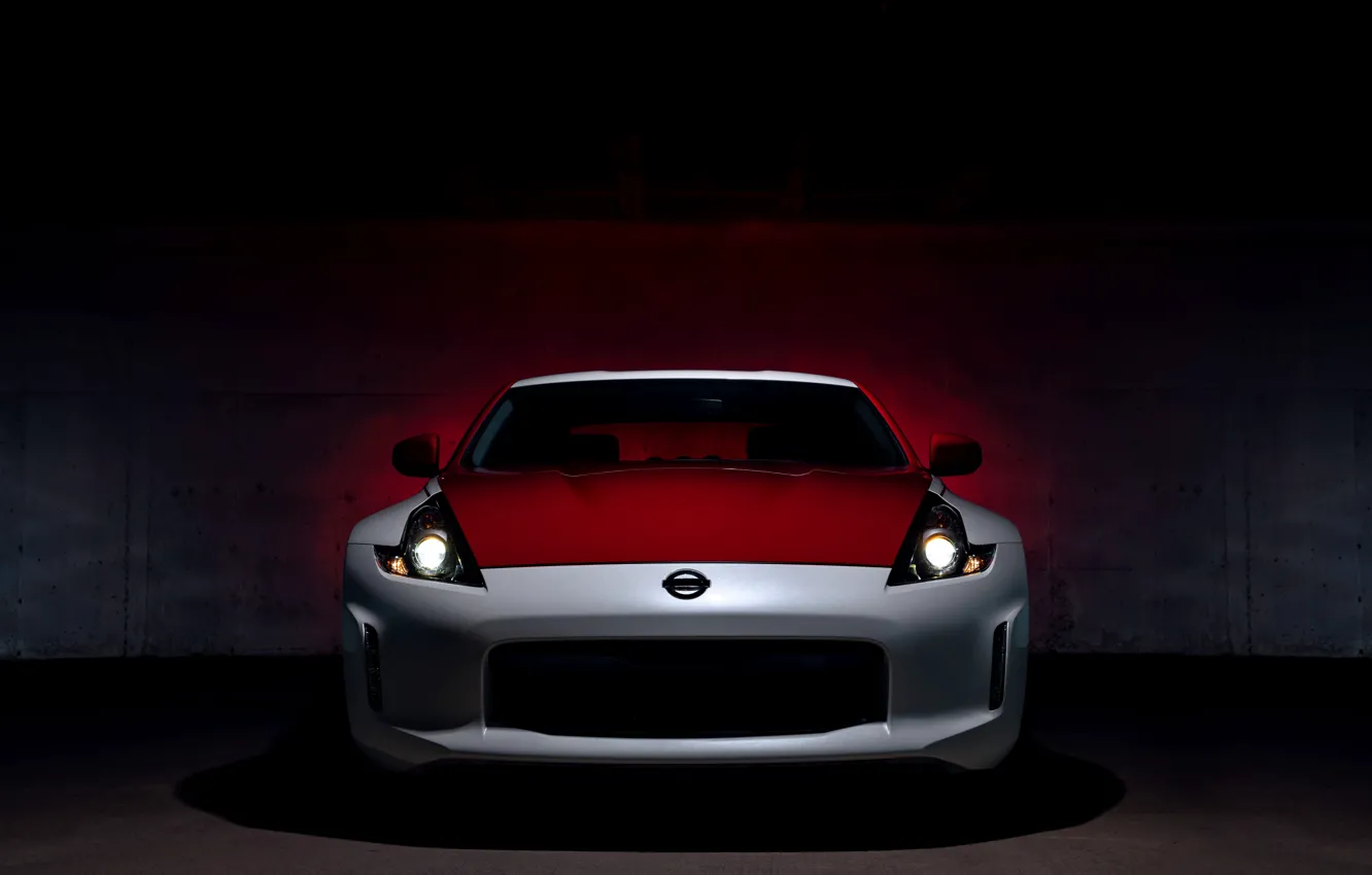 Photo wallpaper light, coupe, Nissan, front view, red-white, 370Z, 50th Anniversary Edition, 2020