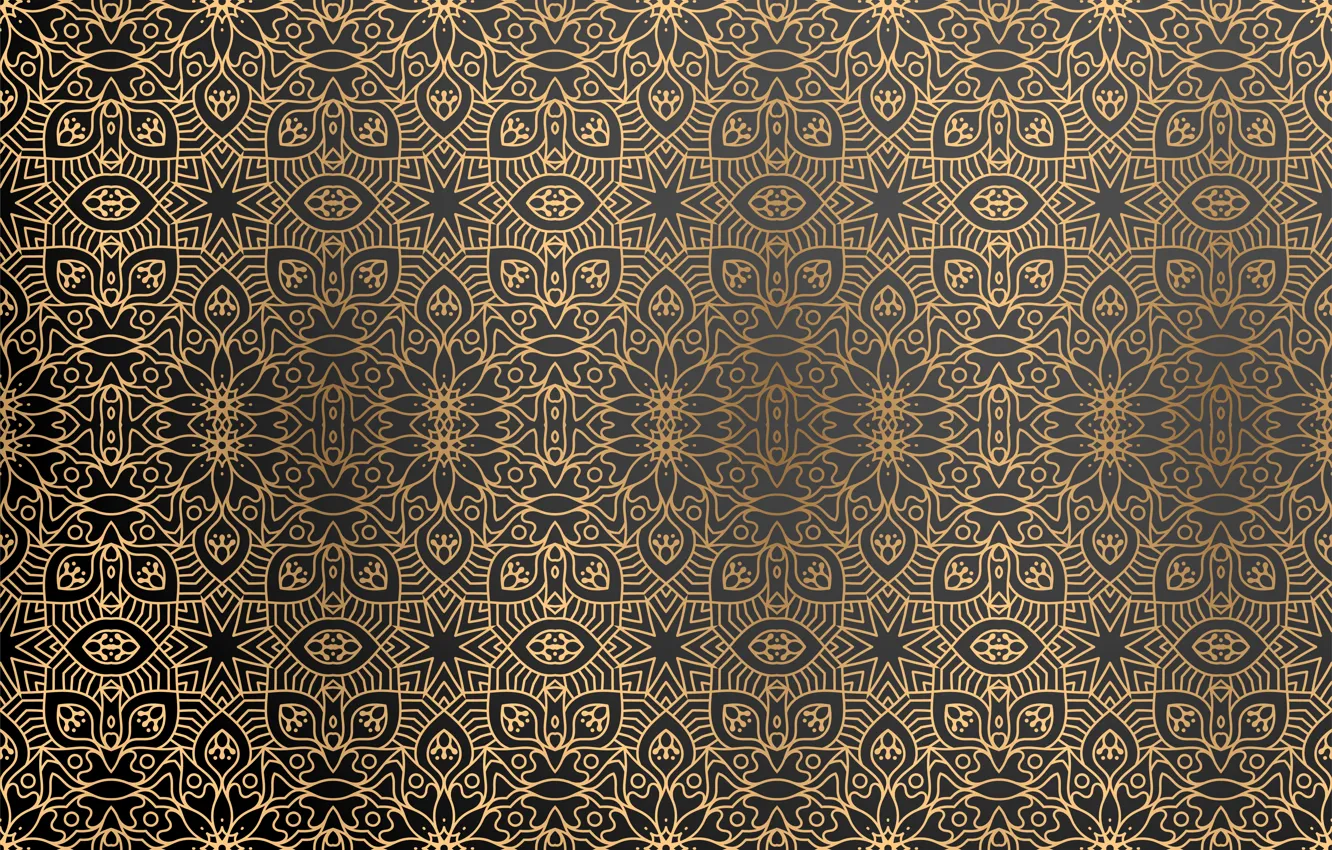 Photo wallpaper background, gold, pattern, black, gold, ornament, background, color