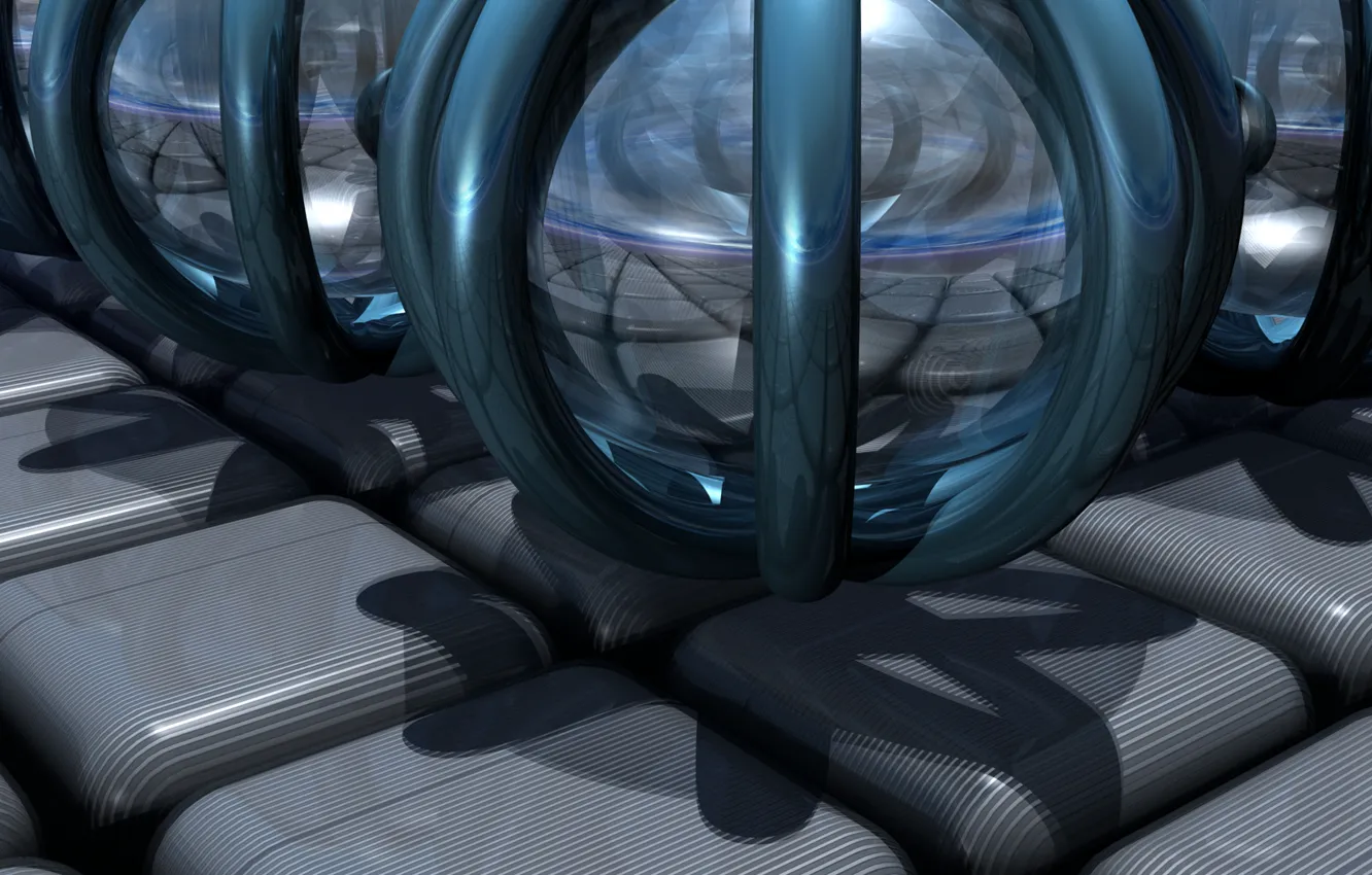 Photo wallpaper glass, plastic, spheres, something to stare at