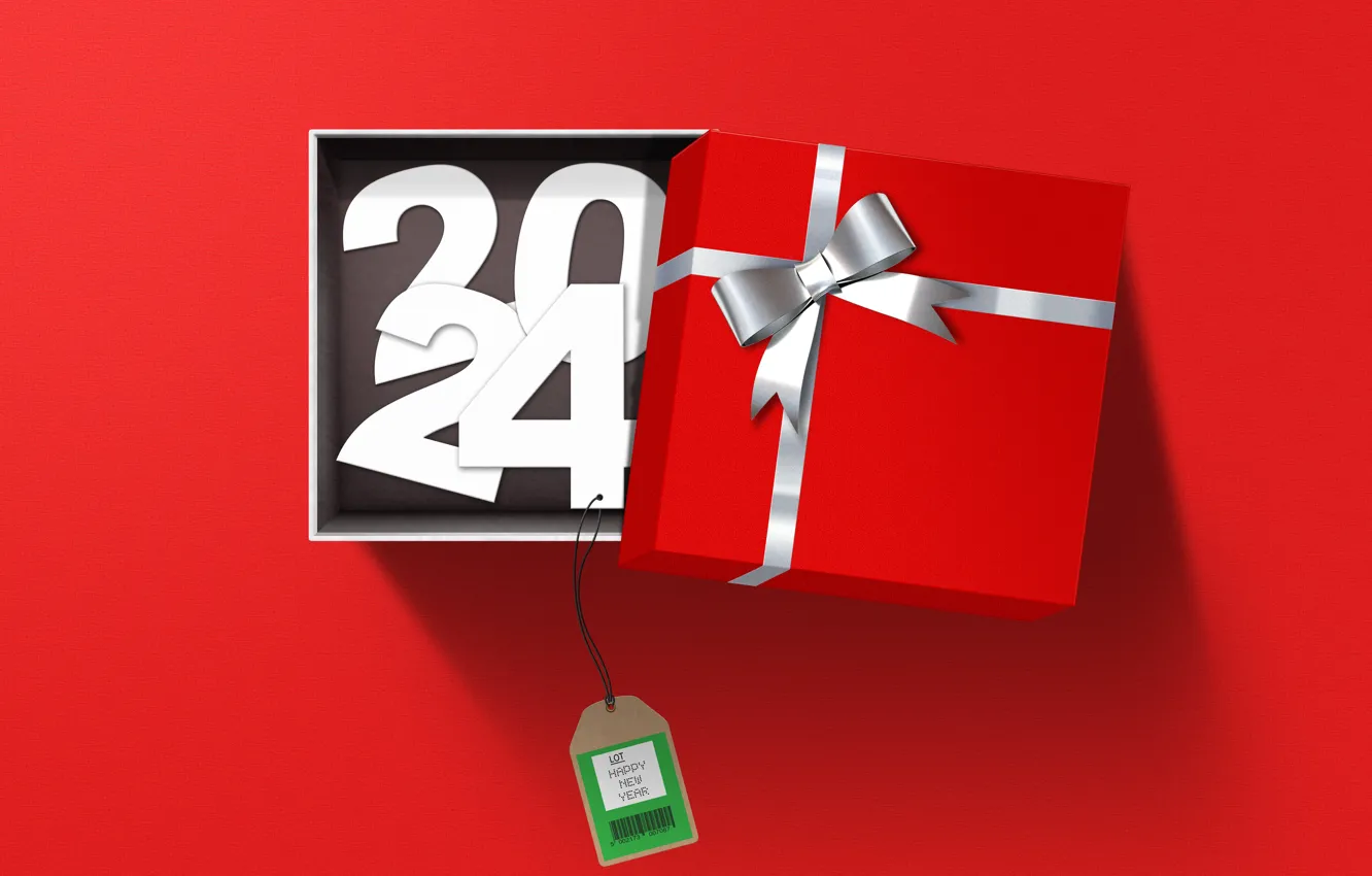 Photo wallpaper gift, gift box, 2024, 2024 year