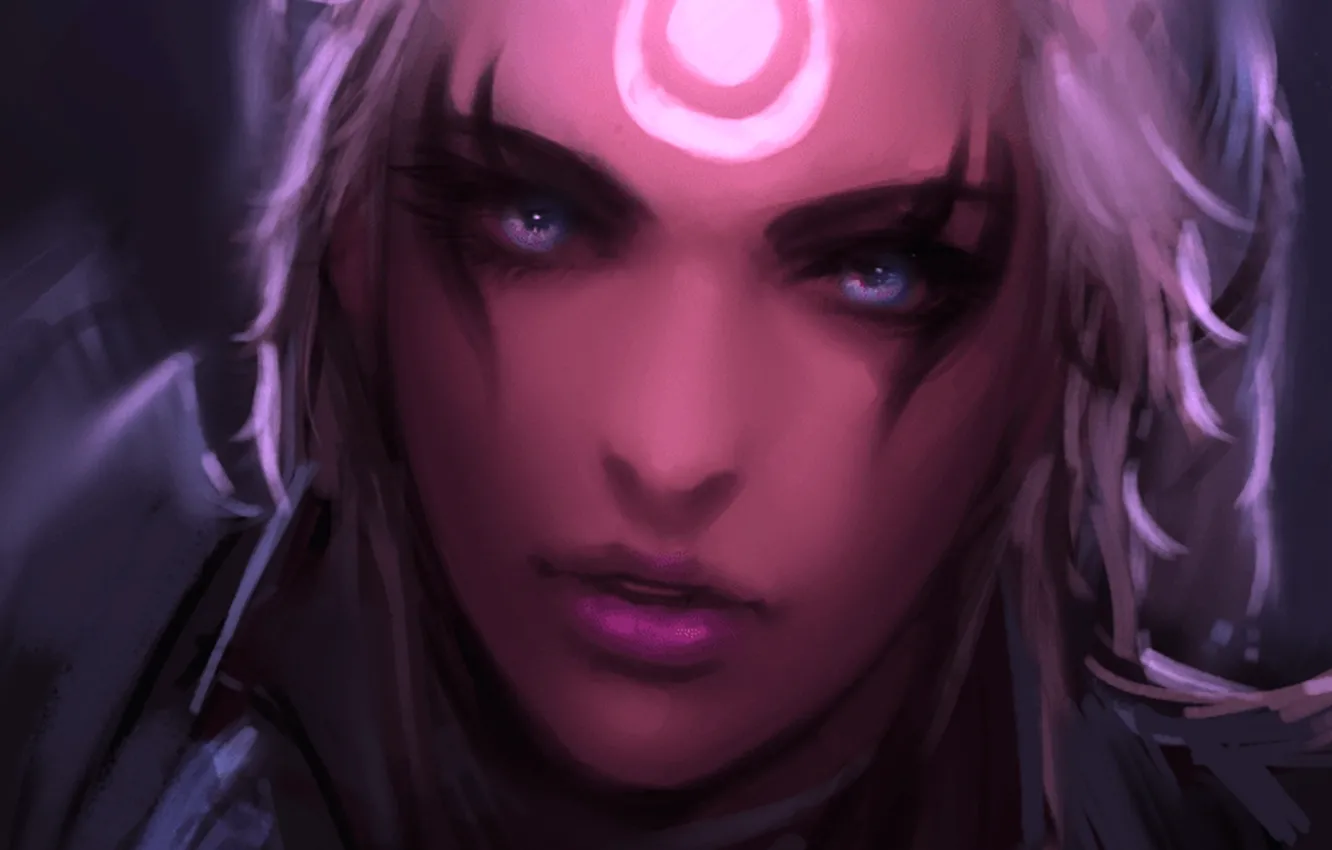 Photo wallpaper girl, fantasy, tattoo, art