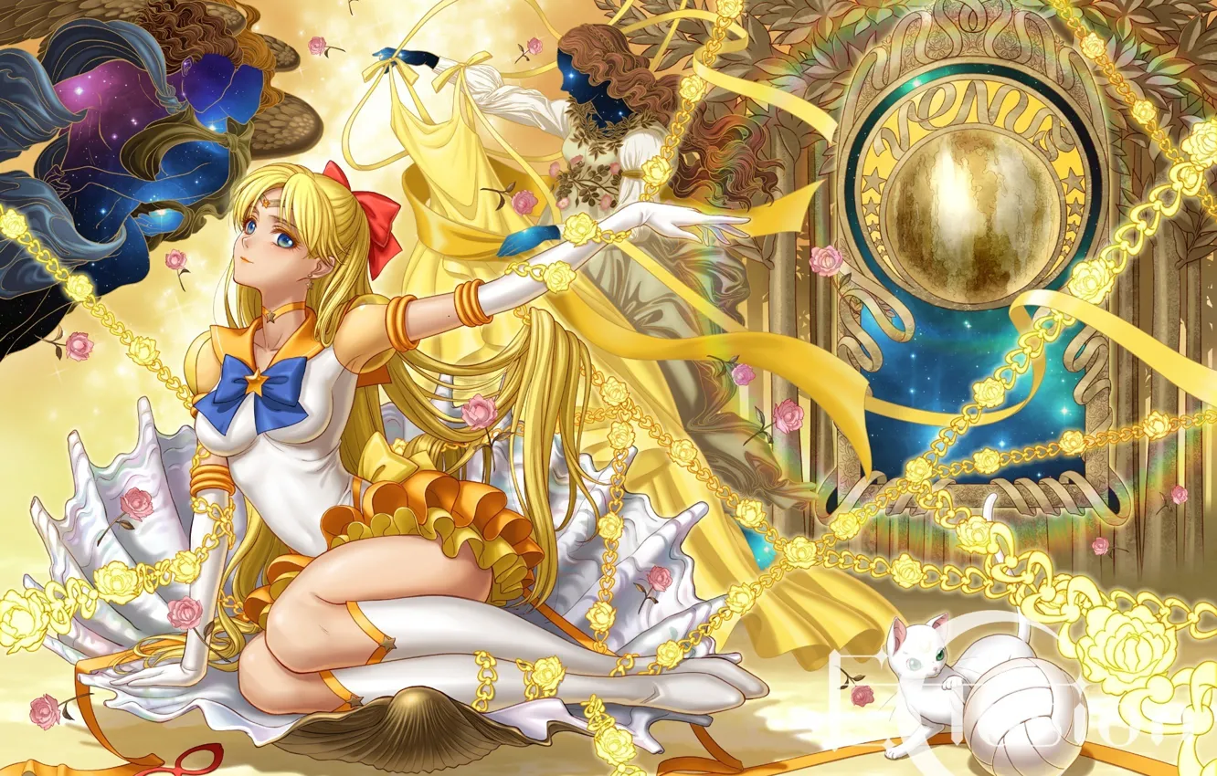 Photo wallpaper girl, art, sailor moon