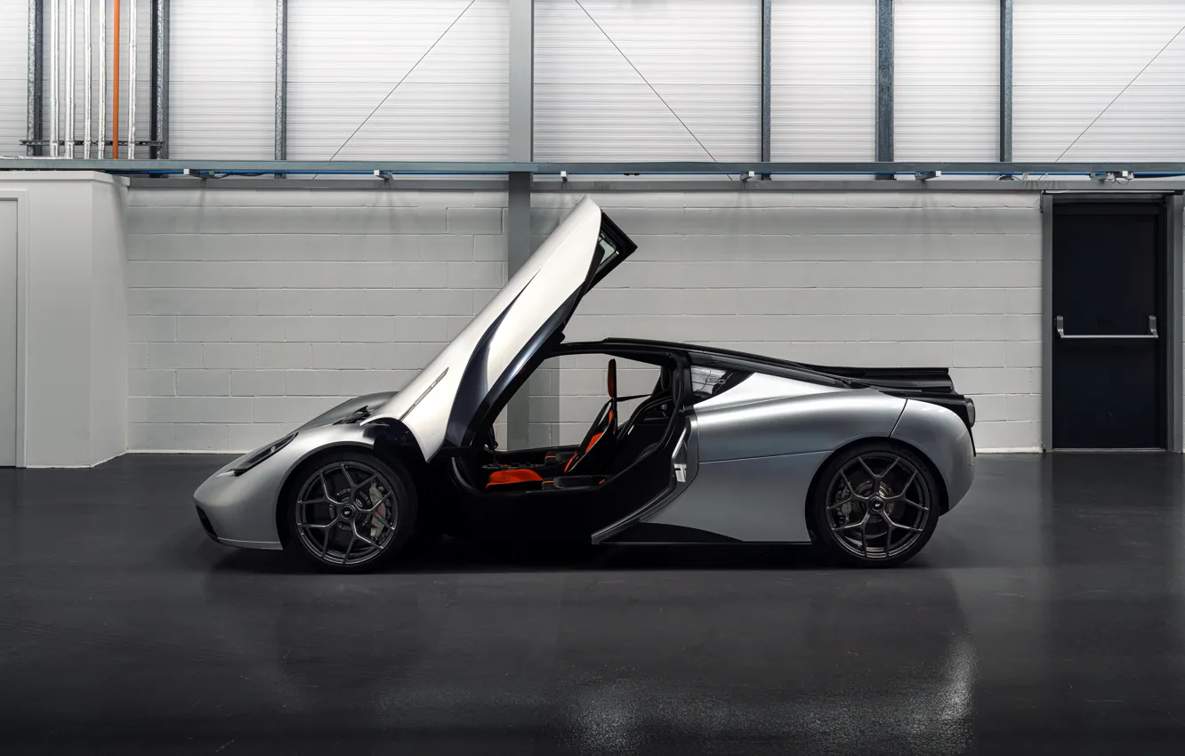 Photo wallpaper coupe, the door, side view, V12, GMA, T.50, Gordon Murray Automotive, Type 50