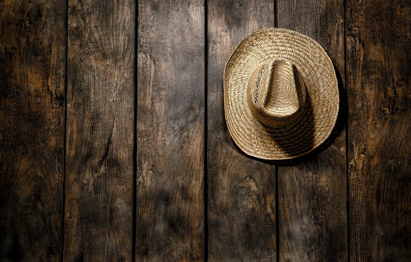Photo wallpaper wall, hat, wood, pattern