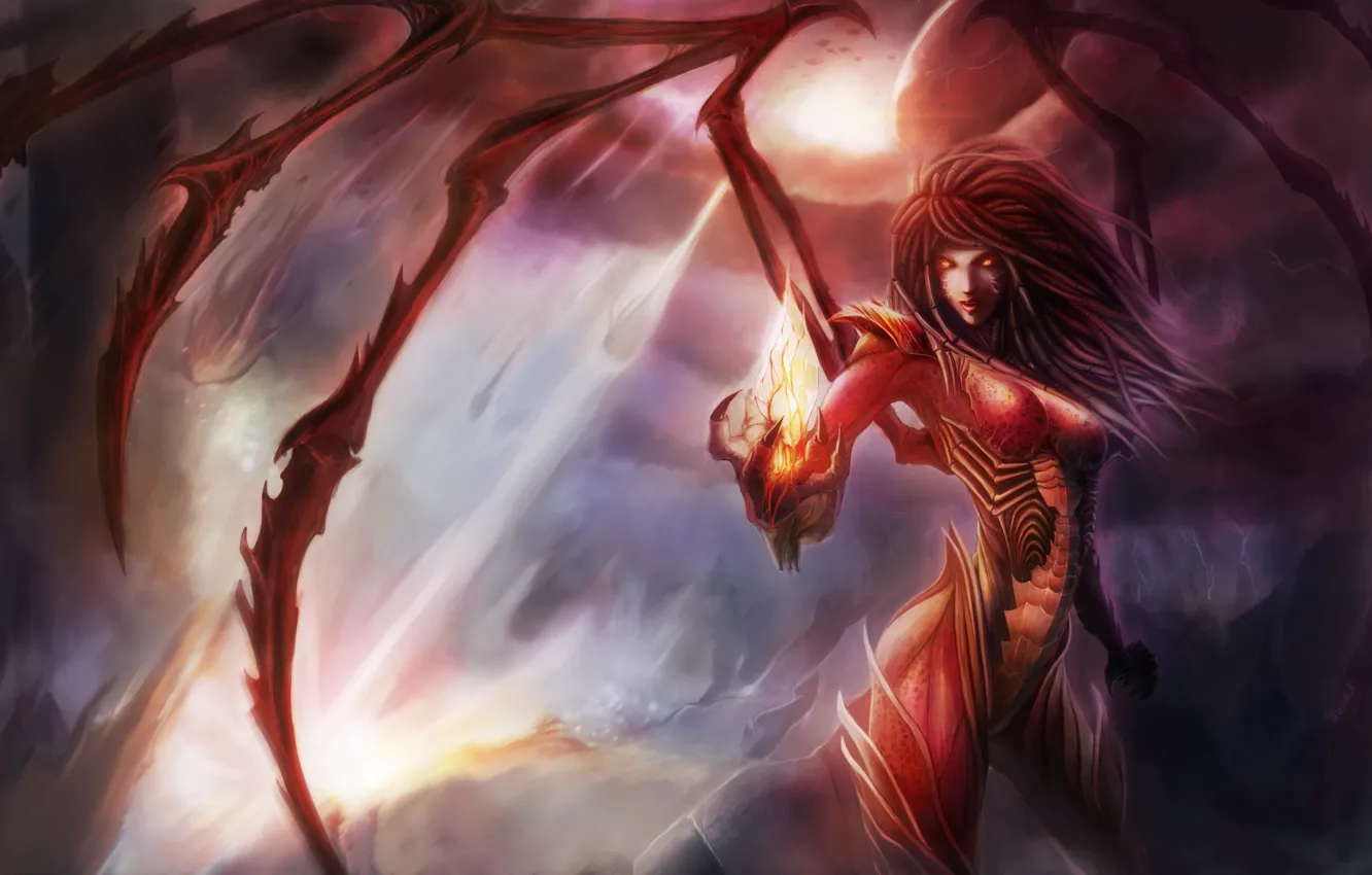 Photo wallpaper girl, the game, art, starcraft, starcraft 2, StarCraft II, sarah kerrigan, Queen of Blades