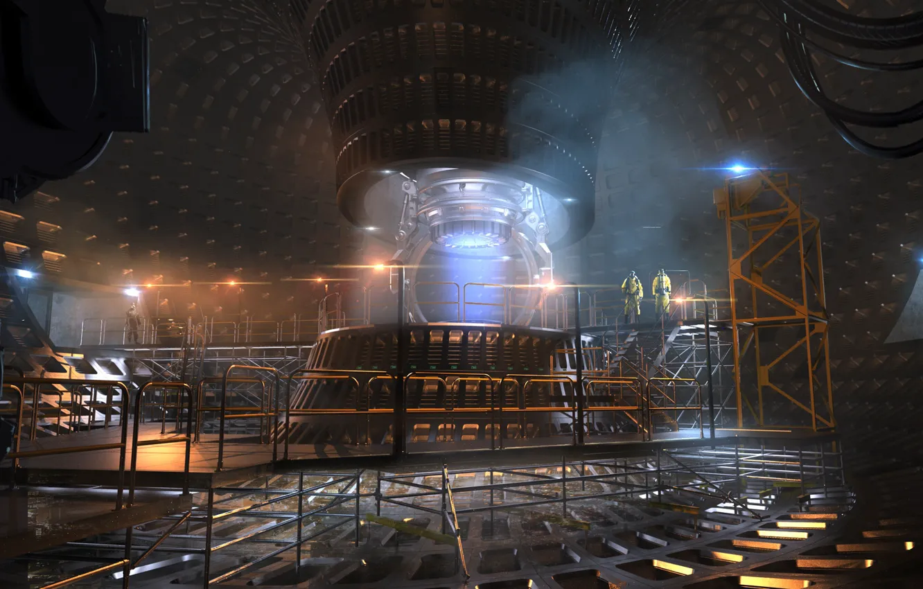 Photo wallpaper the reactor, Displacement Chamber, Int Cyberdyne Lab Time