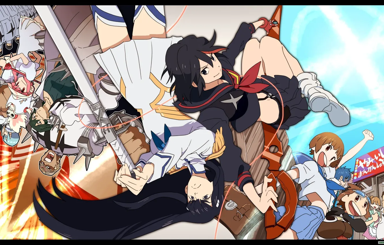 Photo wallpaper girl, anime, matoi ryuuko, kiryuu's satsuki, Kill La Kill