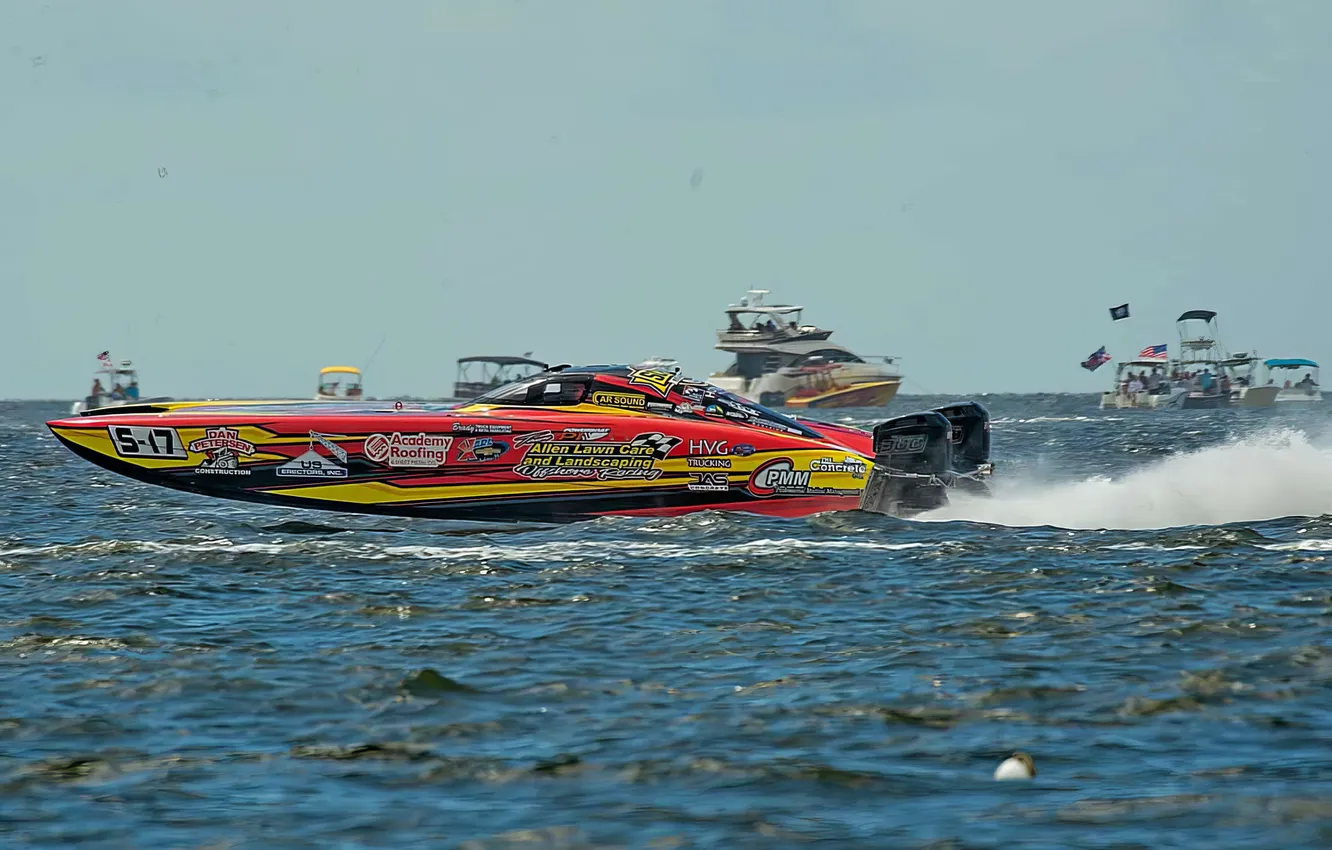 Photo wallpaper race, boat, speed