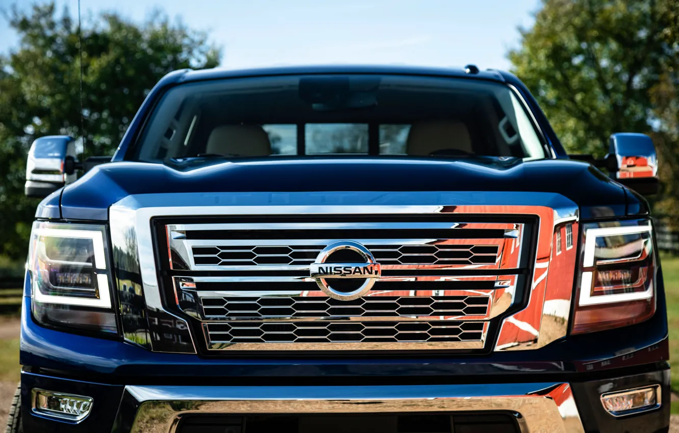 Photo wallpaper The hood, before, Nissan, pickup, Titan, 2020, Titan XD SL