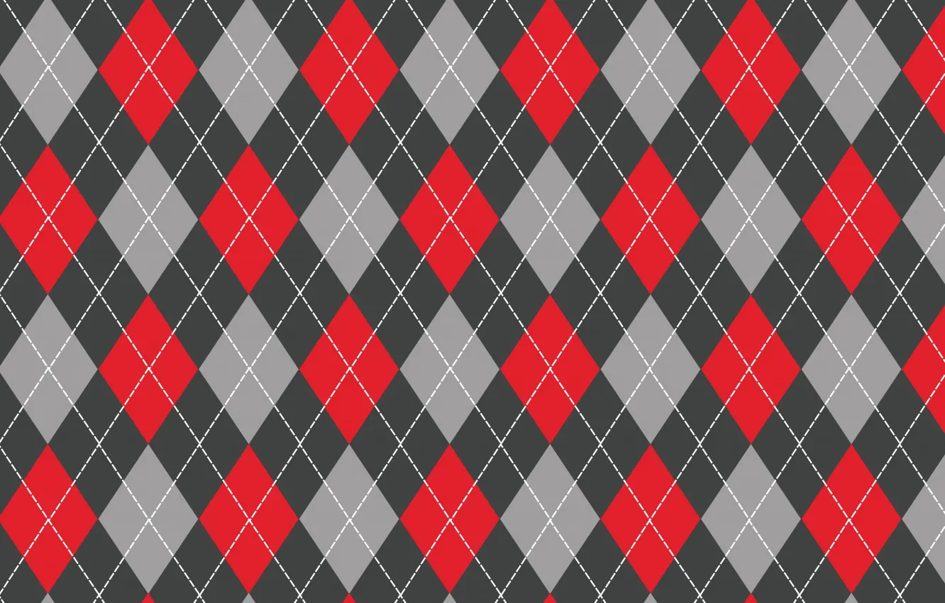 Photo wallpaper line, red, grey, background, texture, red, grey, diamonds