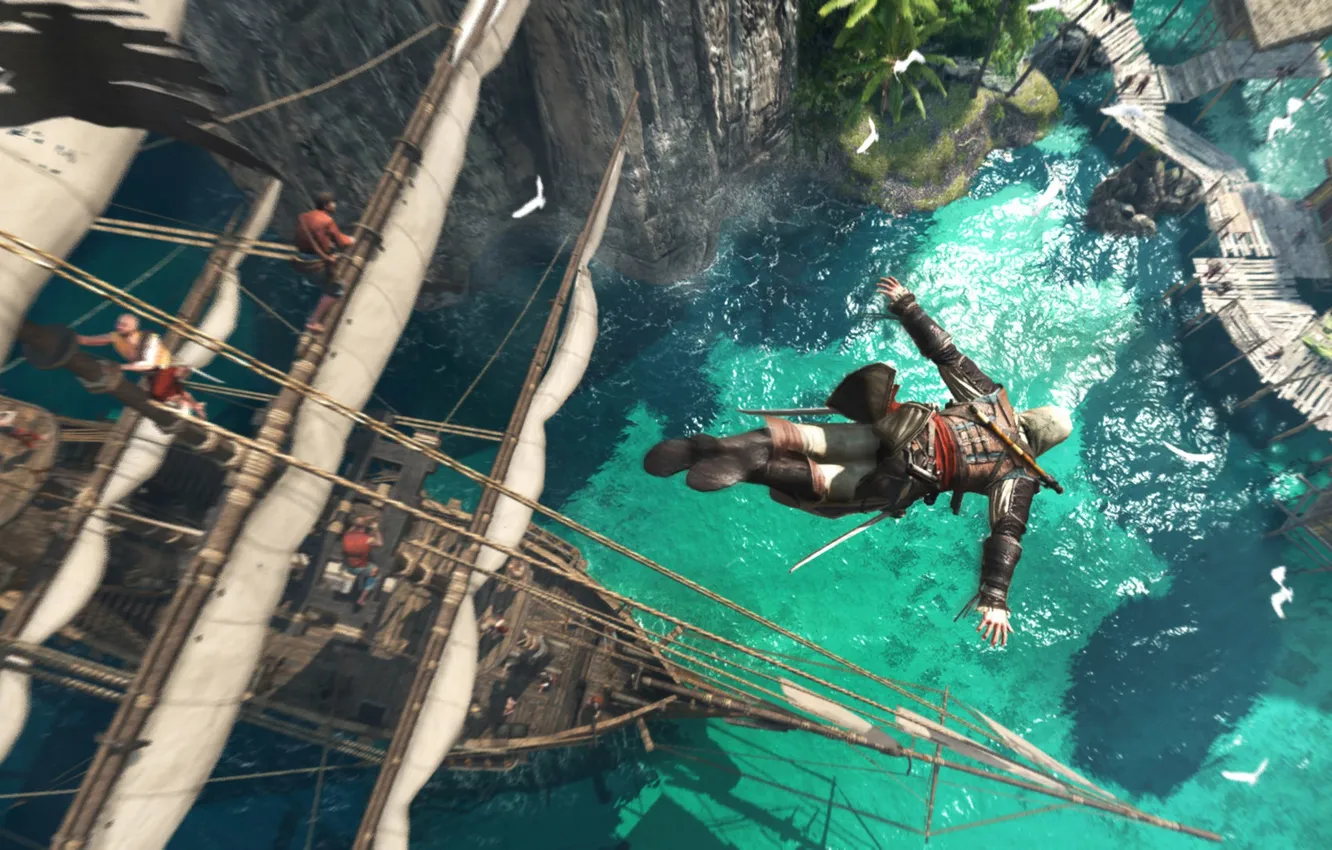 Photo wallpaper Assassin`s Creed, Black Flag, Screenshot