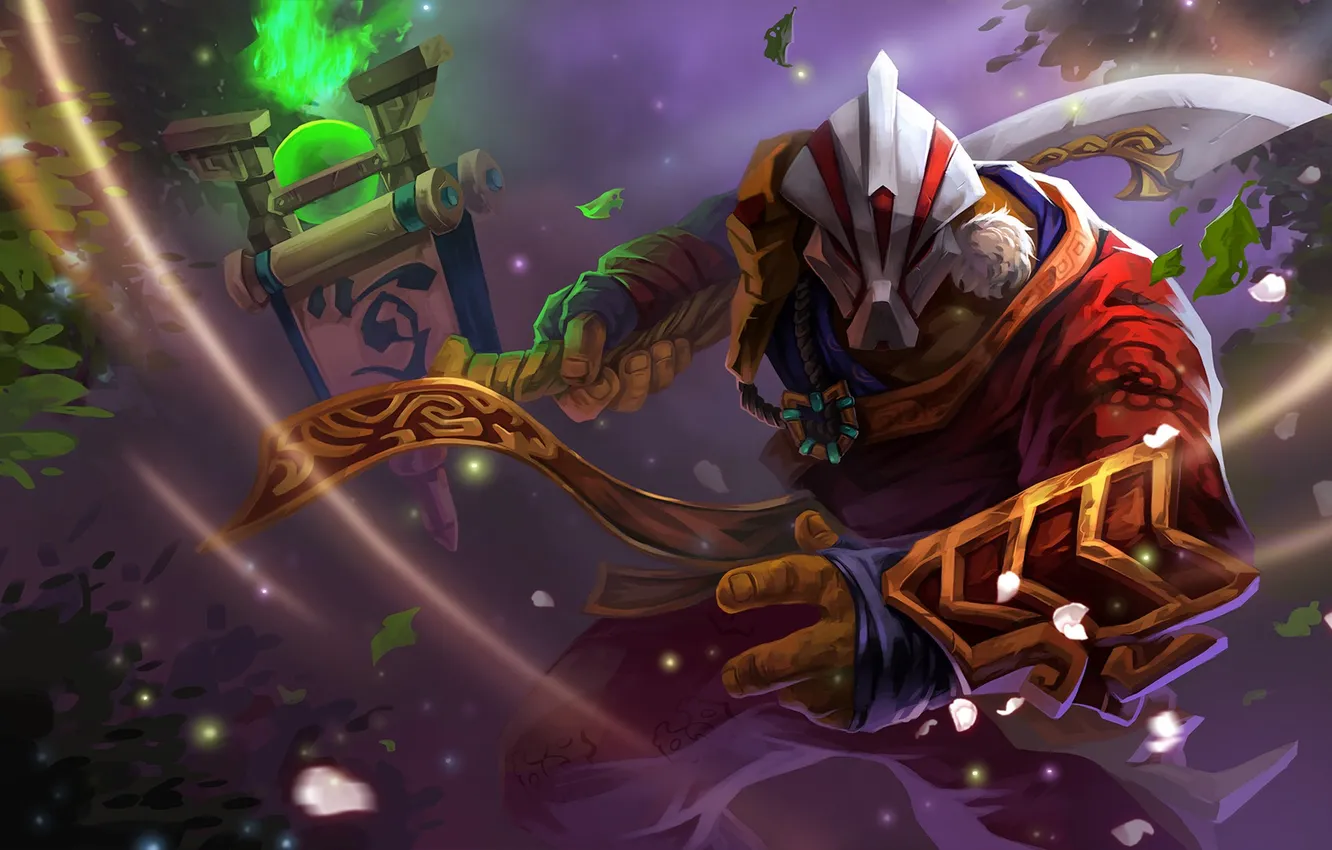 Photo wallpaper dota, fan art, juggernaut, dota 2, yurnero