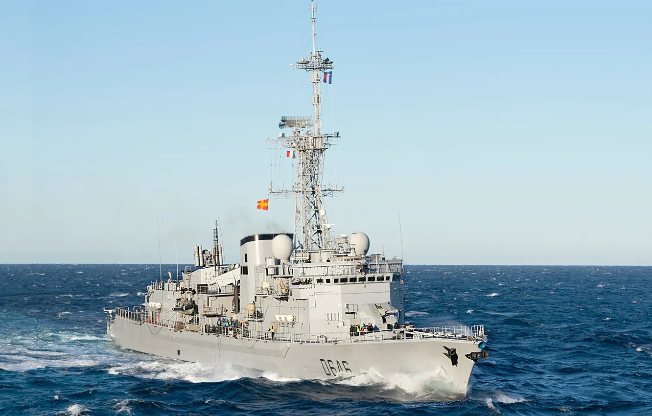 Photo wallpaper frigate, French Navy, FC Latouche Treville