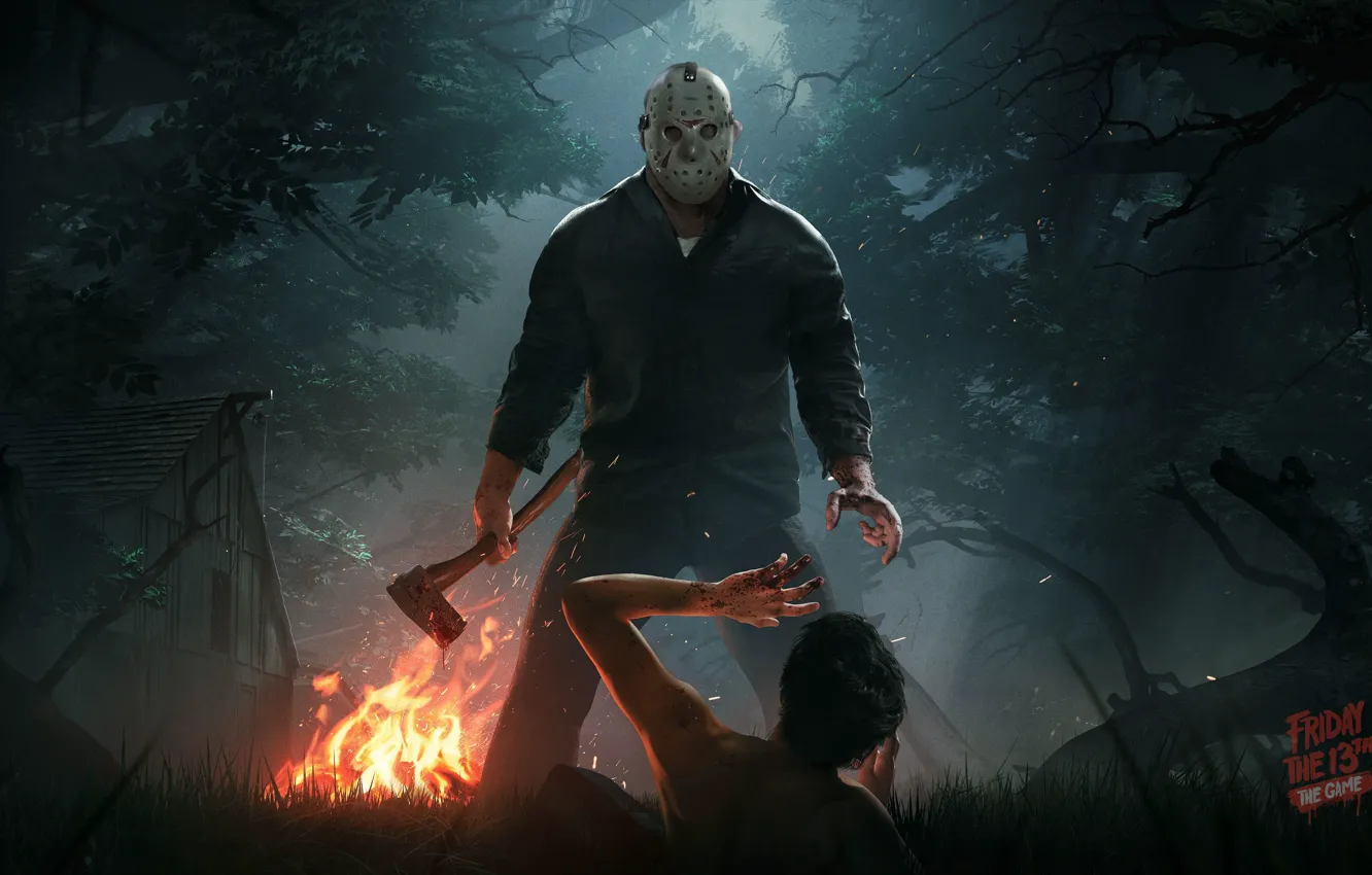 Photo wallpaper mask, Jason, Friday the 13th, axe, Jason Voorhees, Jason, 2016, Friday the 13th: The Game
