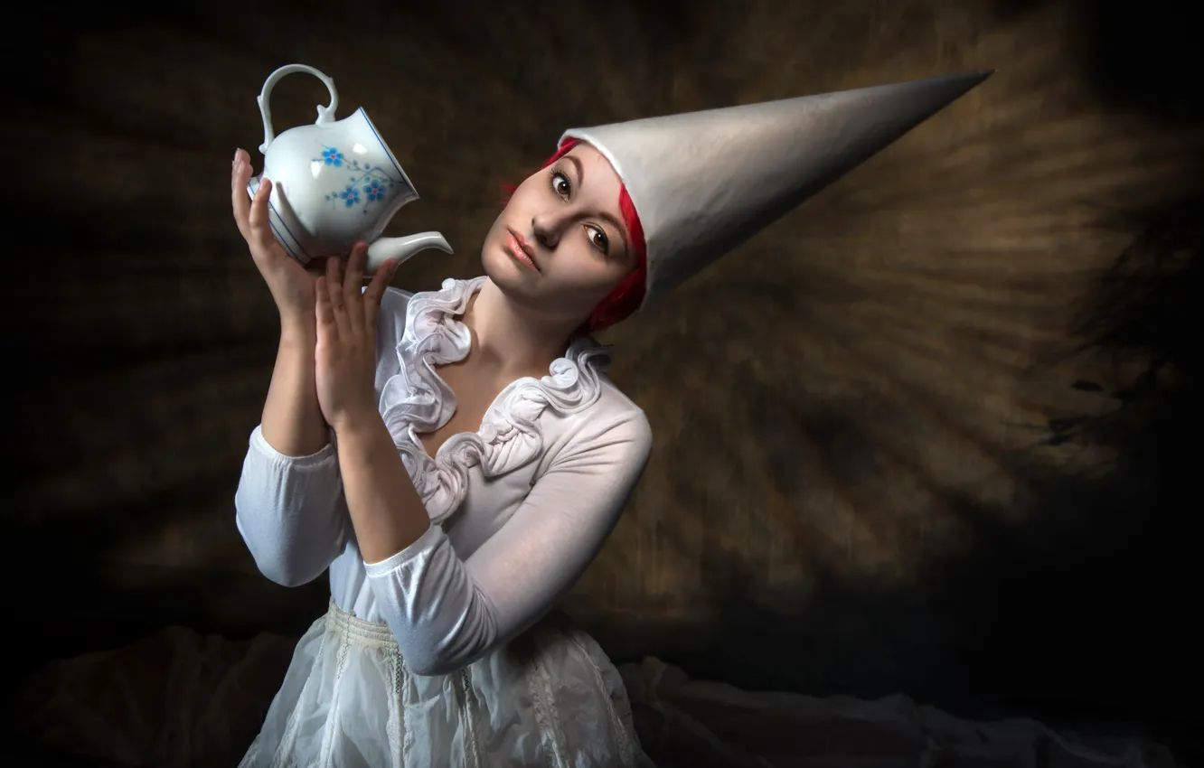 Photo wallpaper girl, kettle, Untold Dream