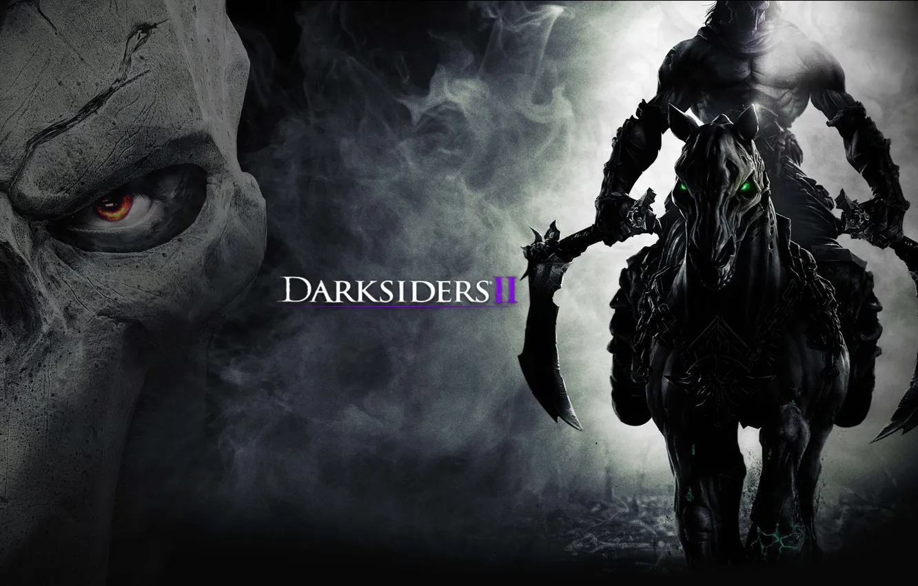 Photo wallpaper death, horse, rider, Darksiders 2, Darksiders II