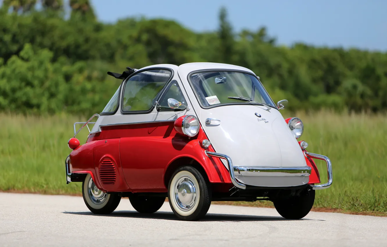 Photo wallpaper BMW, Classic, 1957, classic car, isetta, BMW Isetta 300 Bubble Window