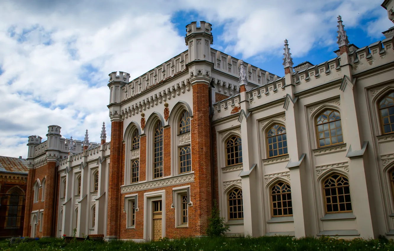 Photo wallpaper landscape, Park, building, Saint Petersburg, architecture, Palace, Peterhof, stable