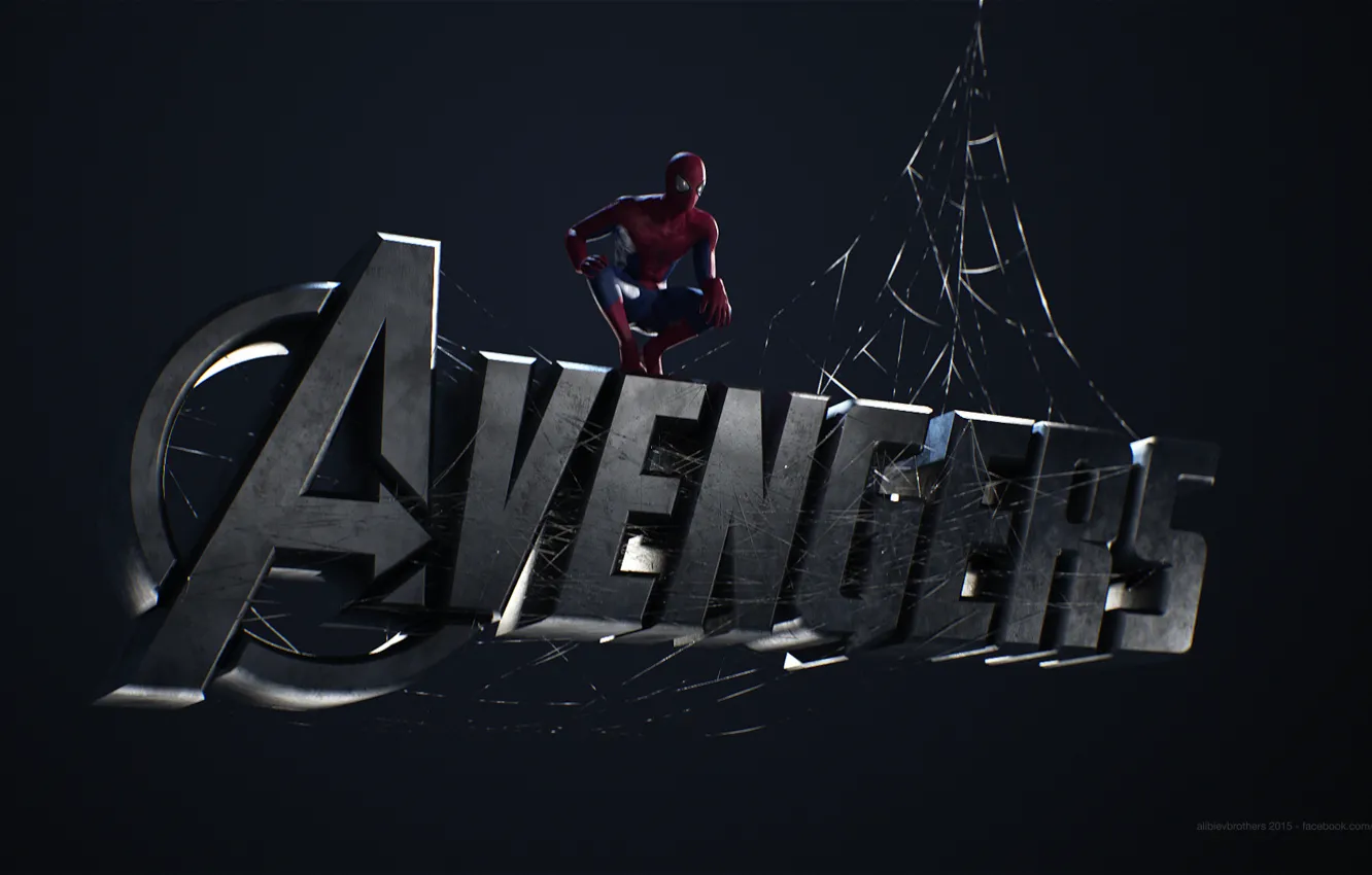 Photo wallpaper spider man, web, avengers, captain america:civil war