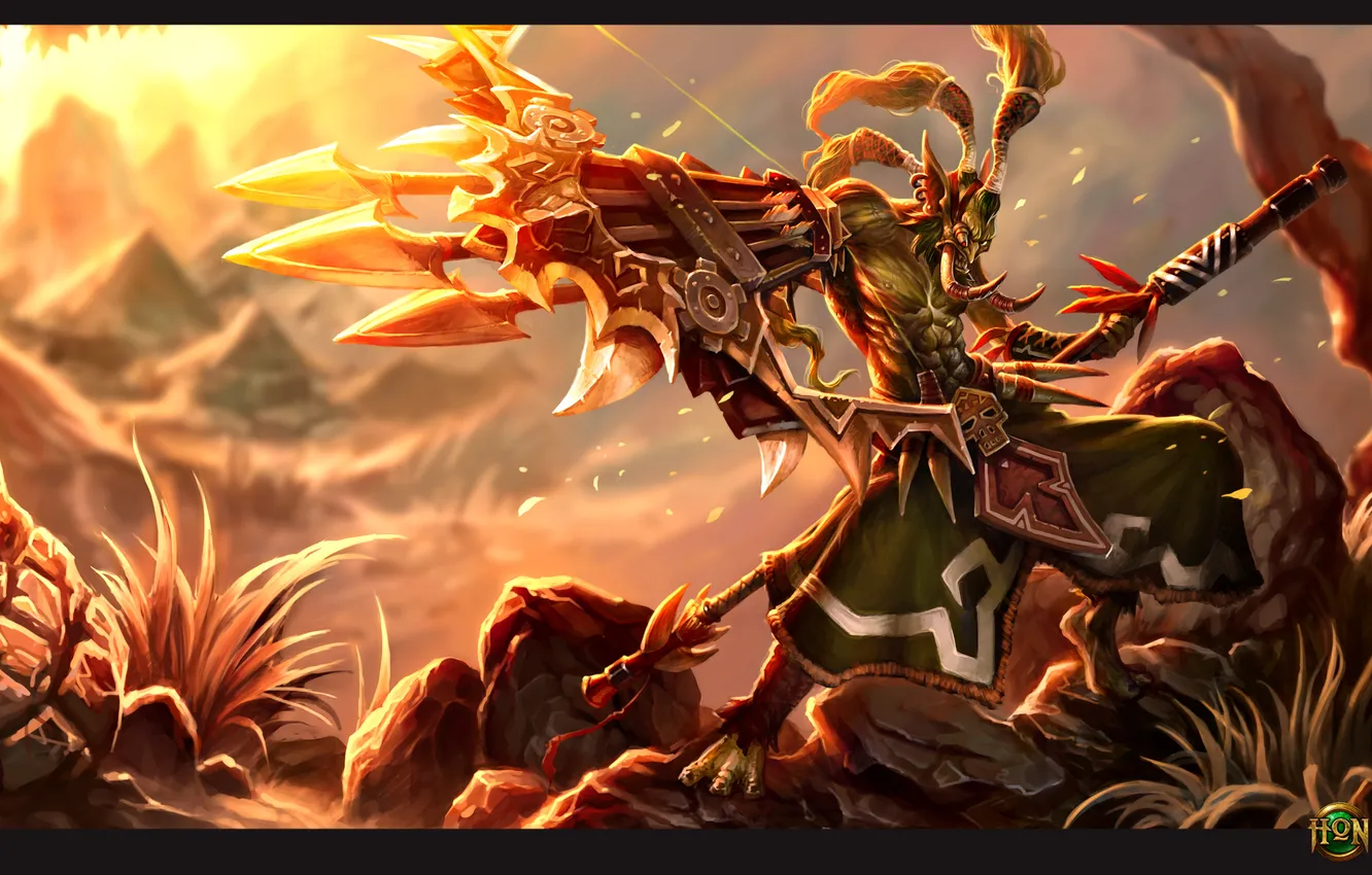 Photo wallpaper warrior, hunter, Heroes of Newerth, Bushwack