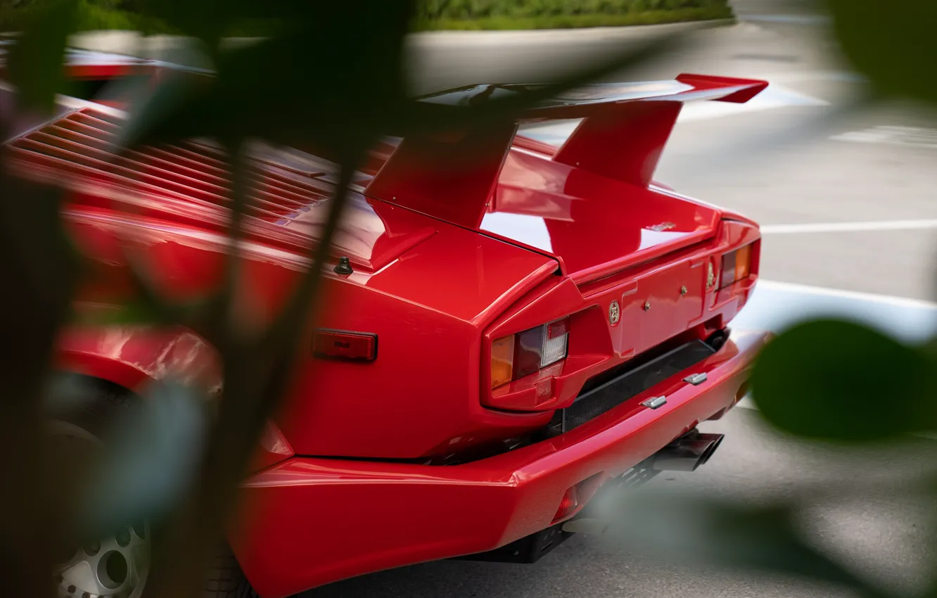 Photo wallpaper Lamborghini, Countach, back, Lamborghini, Lamborghini Countach 25th Anniversary