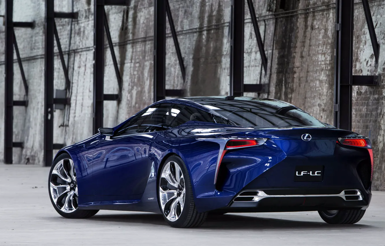 Photo wallpaper blue, concept, the concept, lexus, rear view, blue, Lexus, LF-LTS