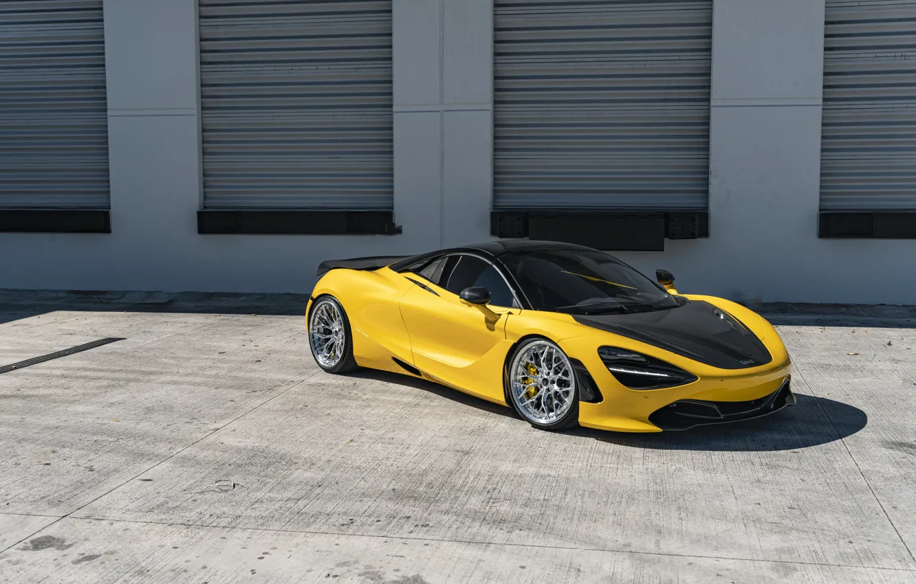 Photo wallpaper McLaren, yellow, Spider, 720S, McLaren 720S