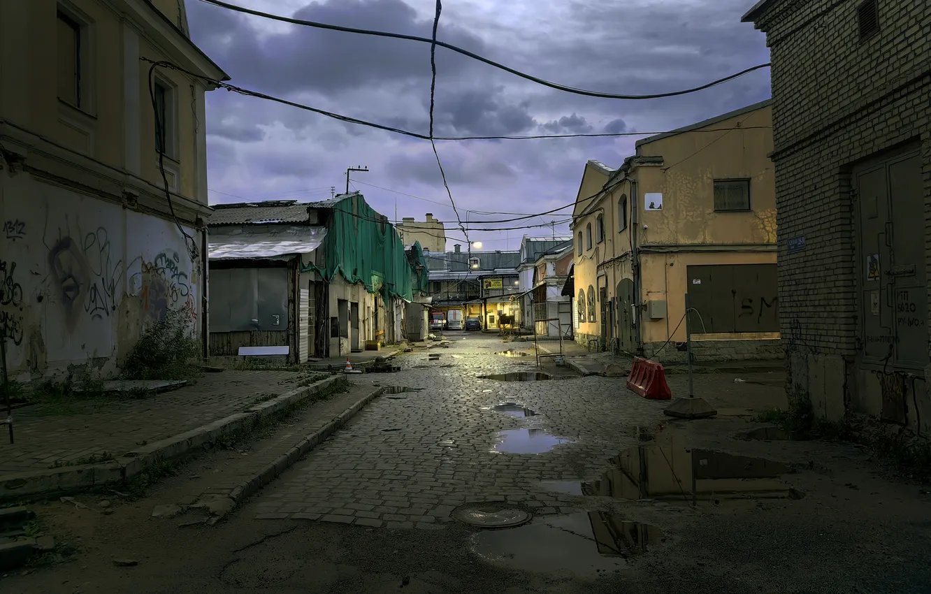 Photo wallpaper Peter, yard, patio, SPb, the slums, Saint Petersburg, Outskirts, Saint Petersburg