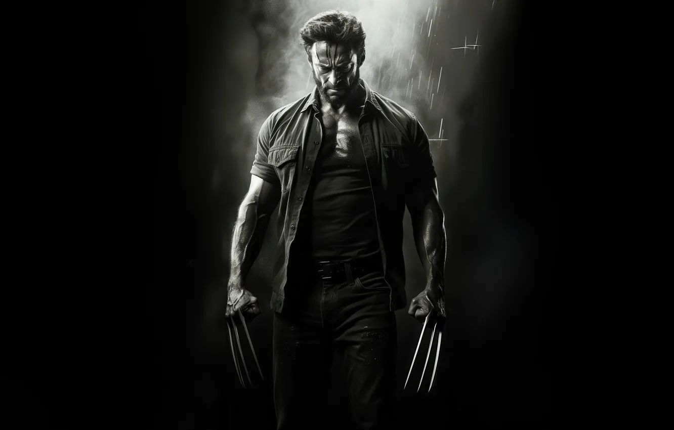 Photo wallpaper wolverine, claws, revenge