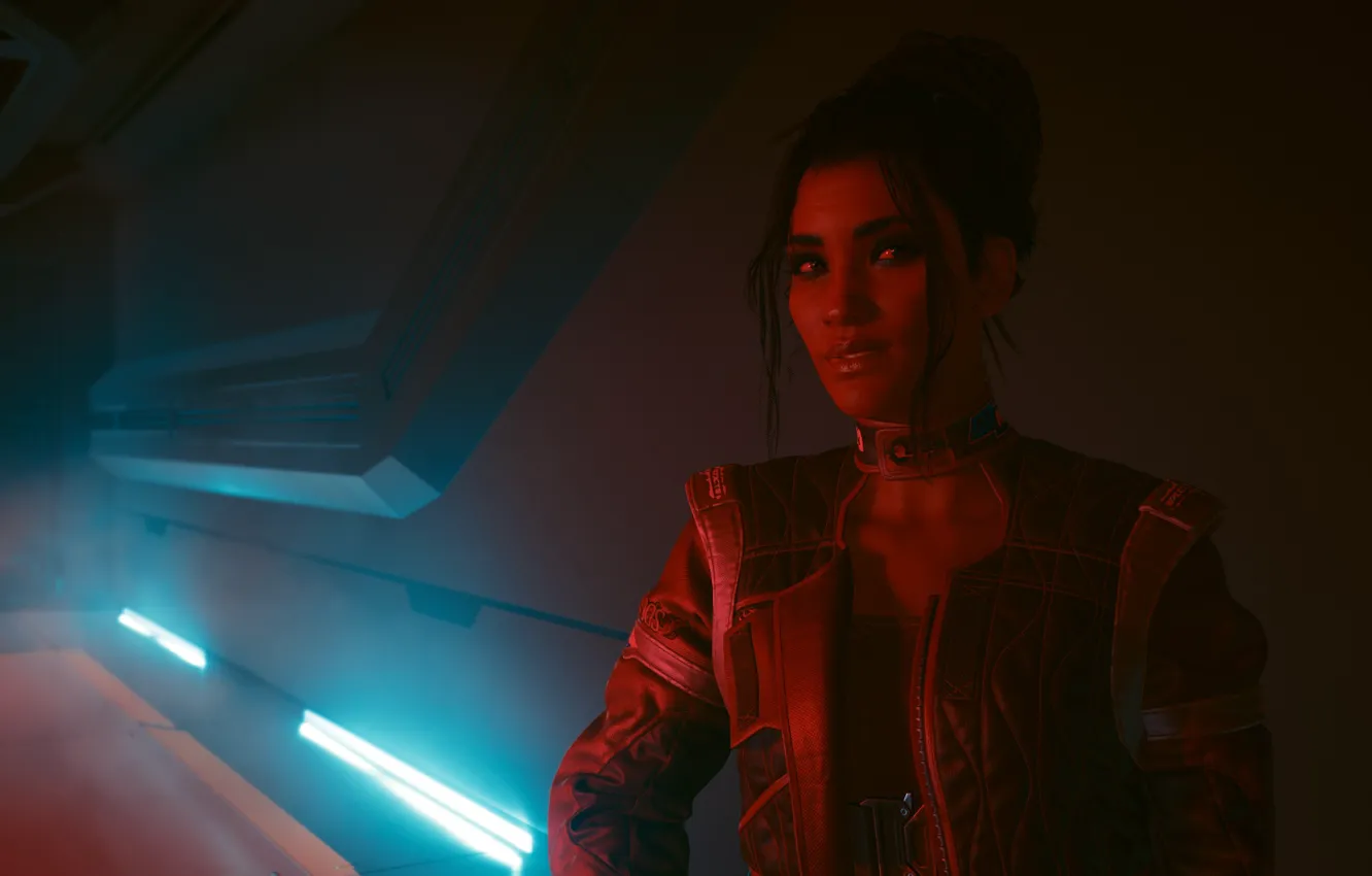 Photo wallpaper Girl, Neon, Girl, Neon, Cyberpunk 2077, Cyberpunk, Cyberpunk, Cyberpunk 2077